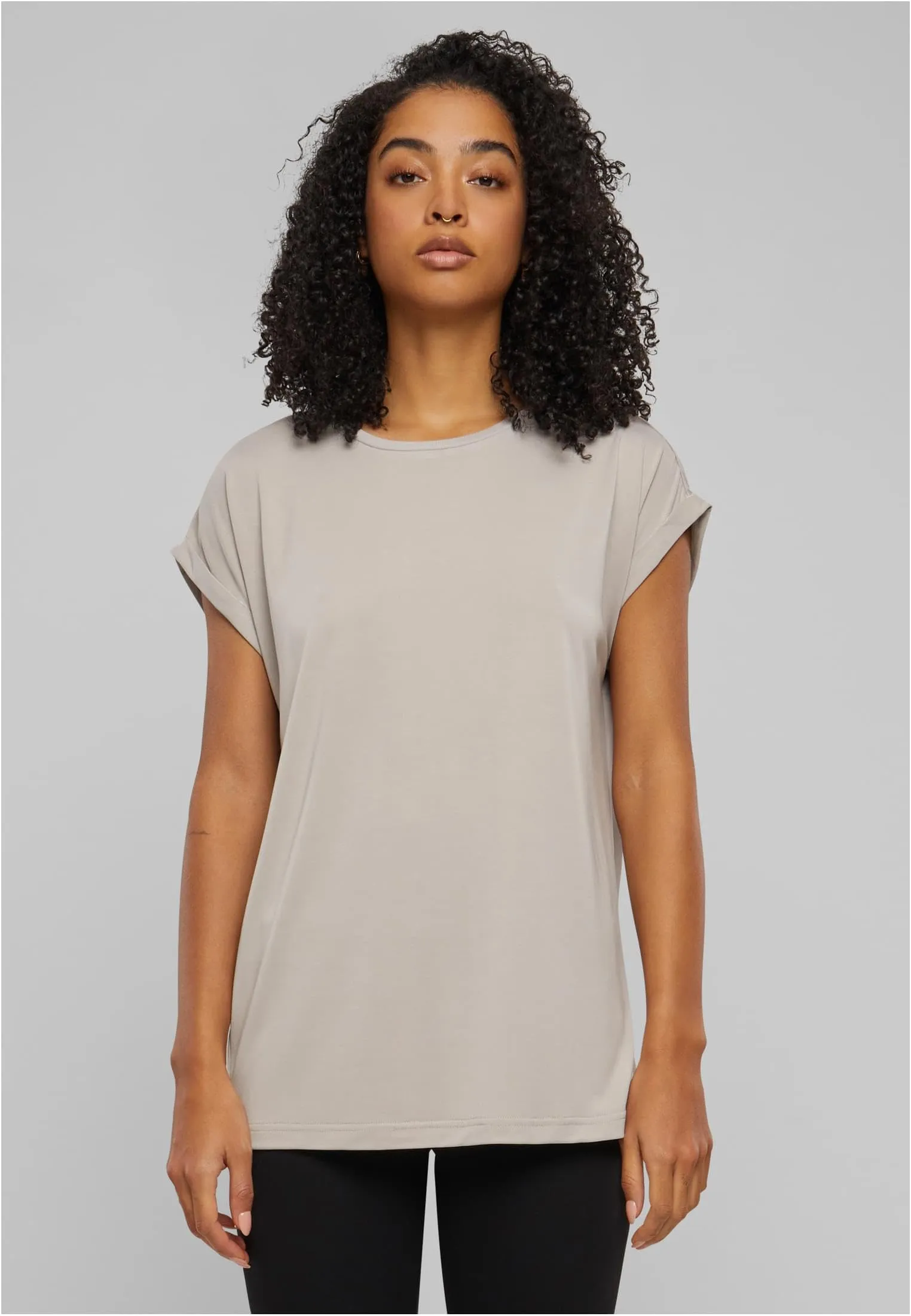 Urban Classics Donna Modal Extended Shoulder Tee, Cloud, XS - immagine 5