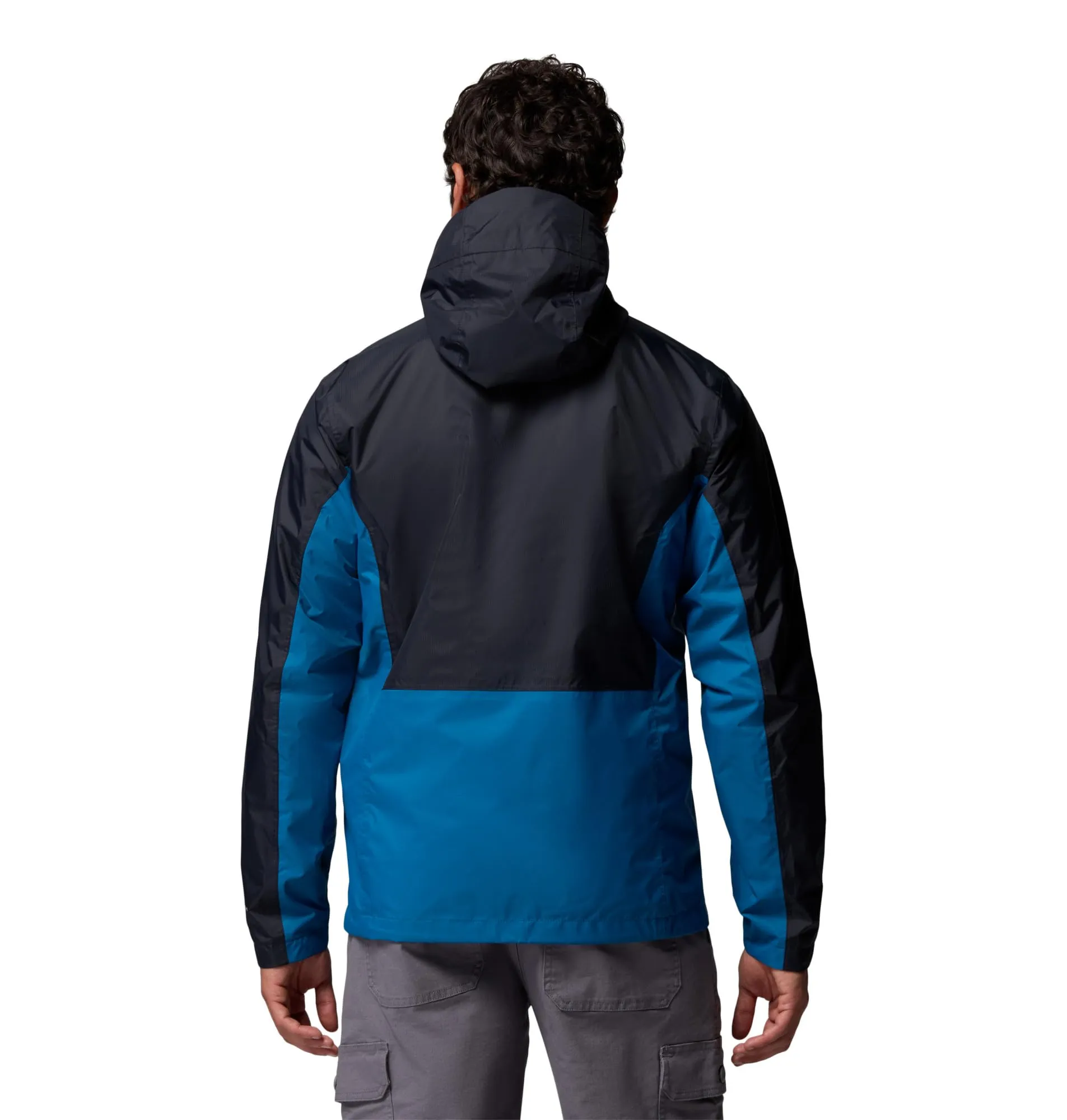 Columbia Pouring Adventure 3 Giacca Impermeabile da Uomo, Nero/Blu Fenice, XXL - immagine 2