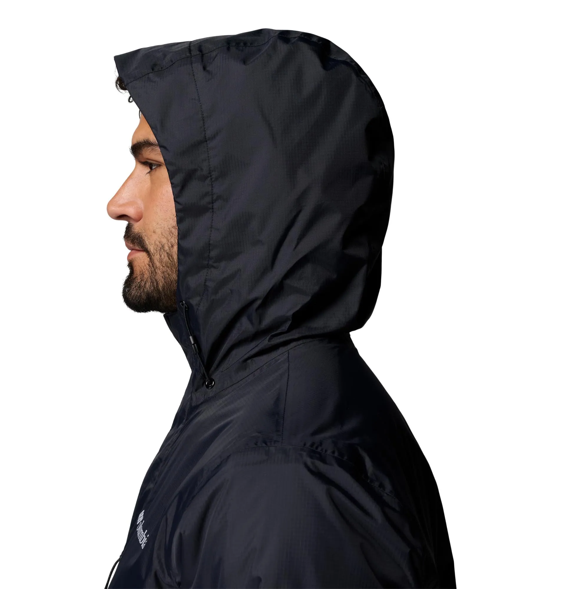 Columbia Pouring Adventure 3 Giacca Impermeabile da Uomo, Nero/Blu Fenice, XXL - immagine 8