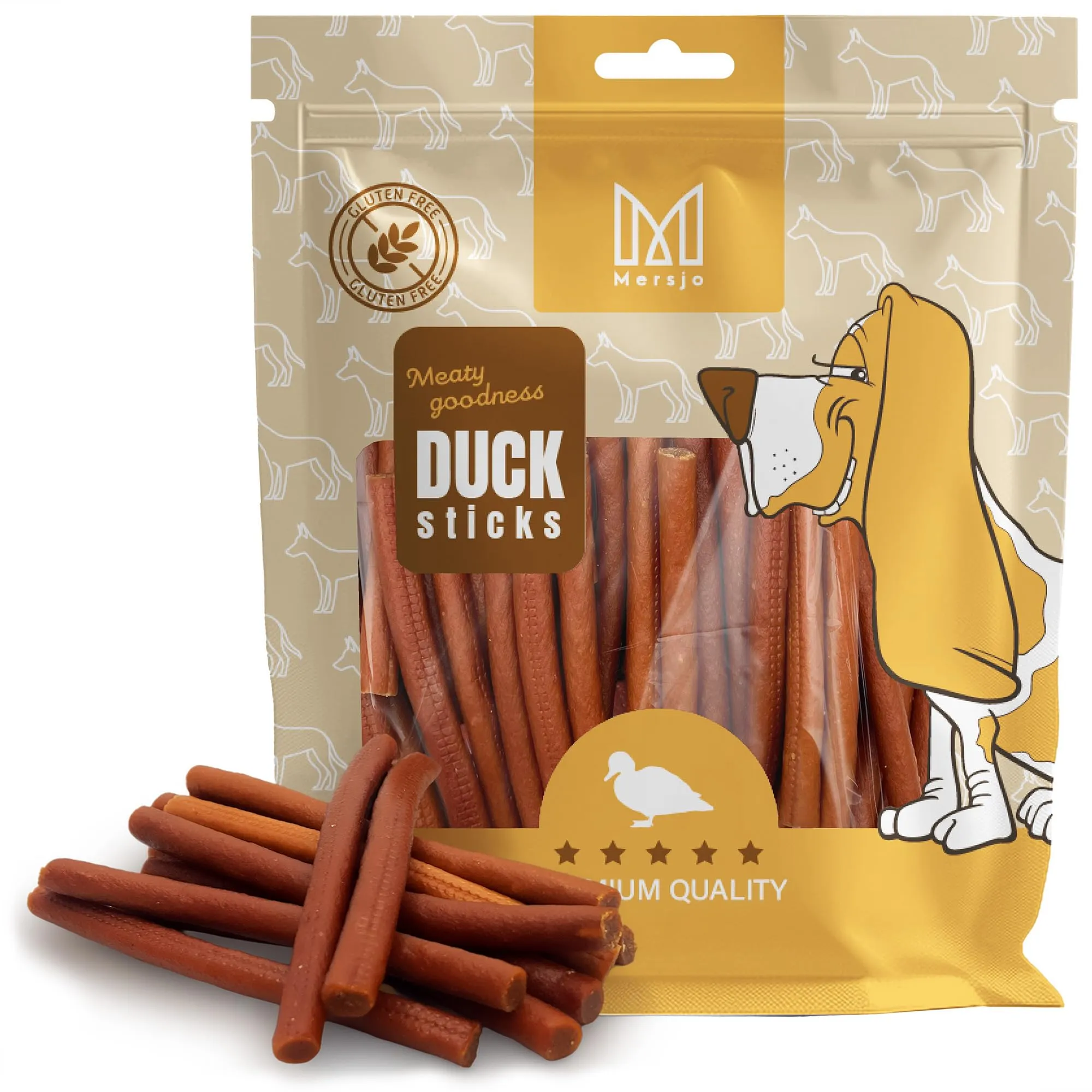 MERSJO Snack per Cani Kabanos di Anatra, 1000g - immagine 8