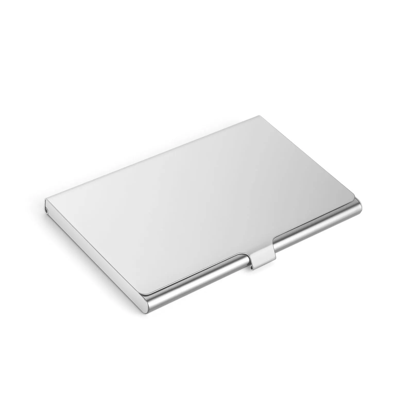 Vicloon Portabiglietti da Visita in Acciaio Inox, Porta Carte di Credito Tascabile, Bianco - immagine 1