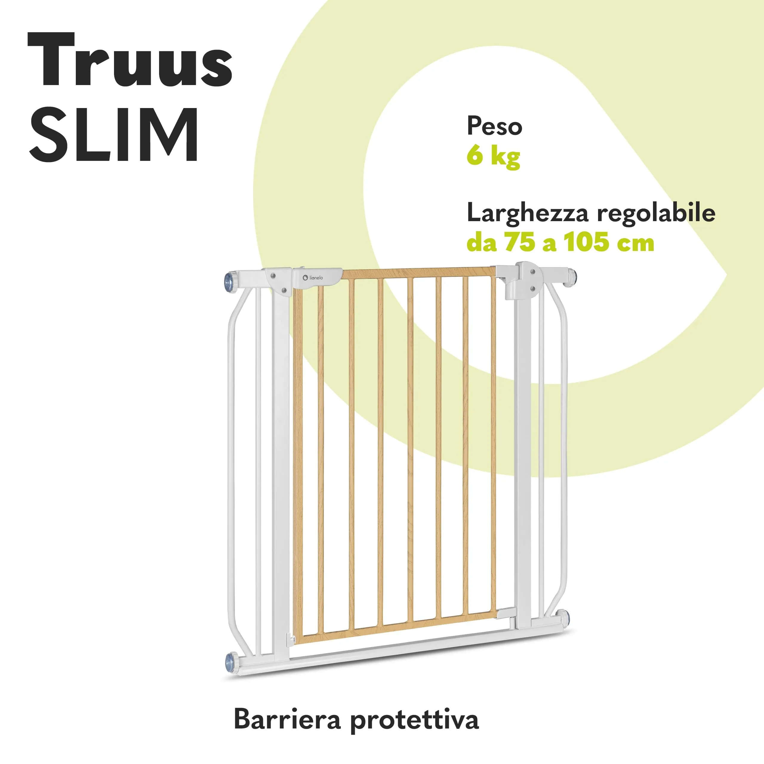 Lionelo Truus Slim Cancelletto di Sicurezza, Larghezza Regolabile 75-105 cm - immagine 2