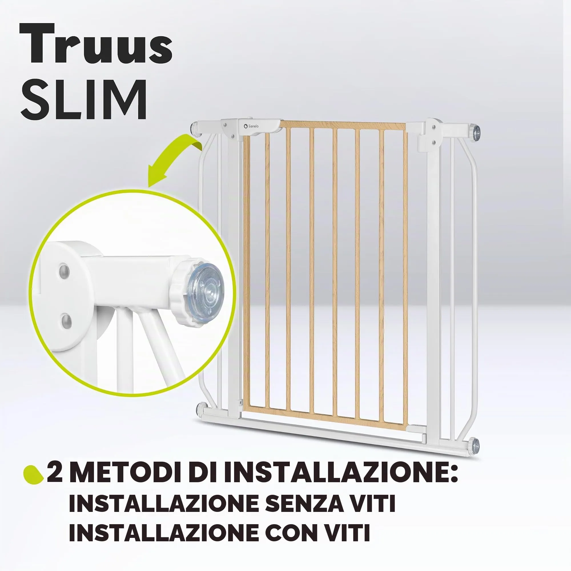 Lionelo Truus Slim Cancelletto di Sicurezza, Larghezza Regolabile 75-105 cm - immagine 3