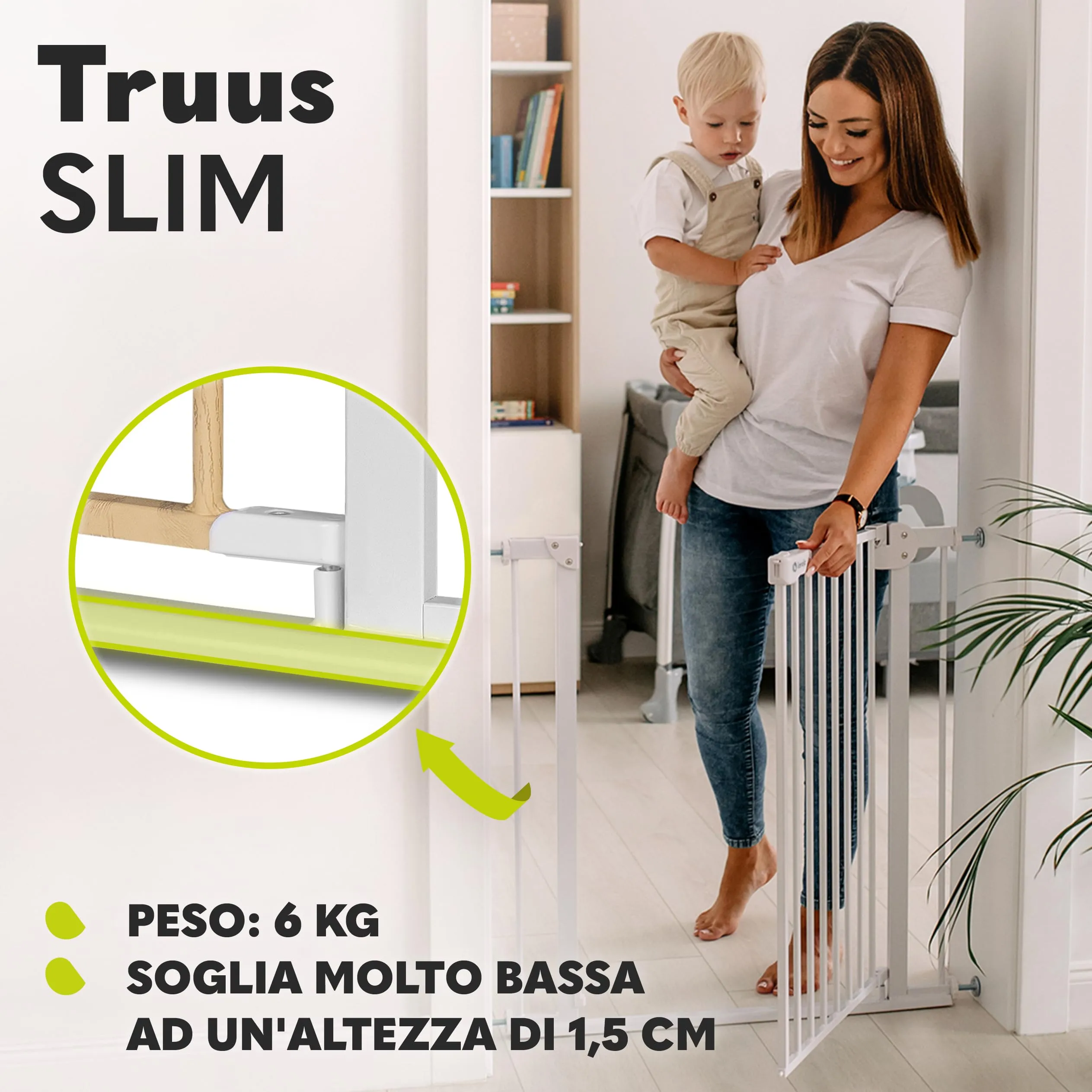 Lionelo Truus Slim Cancelletto di Sicurezza, Larghezza Regolabile 75-105 cm - immagine 4