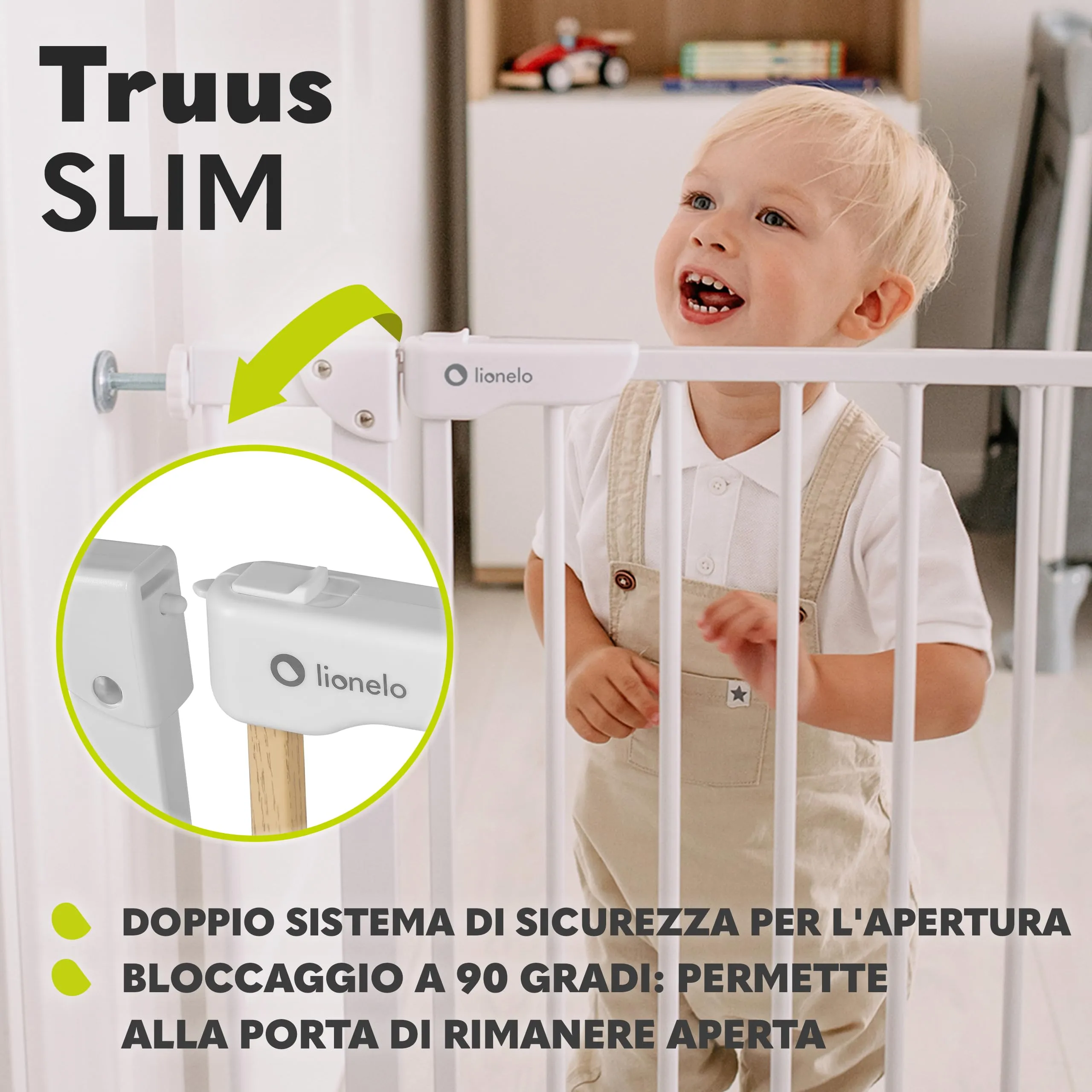 Lionelo Truus Slim Cancelletto di Sicurezza, Larghezza Regolabile 75-105 cm - immagine 6