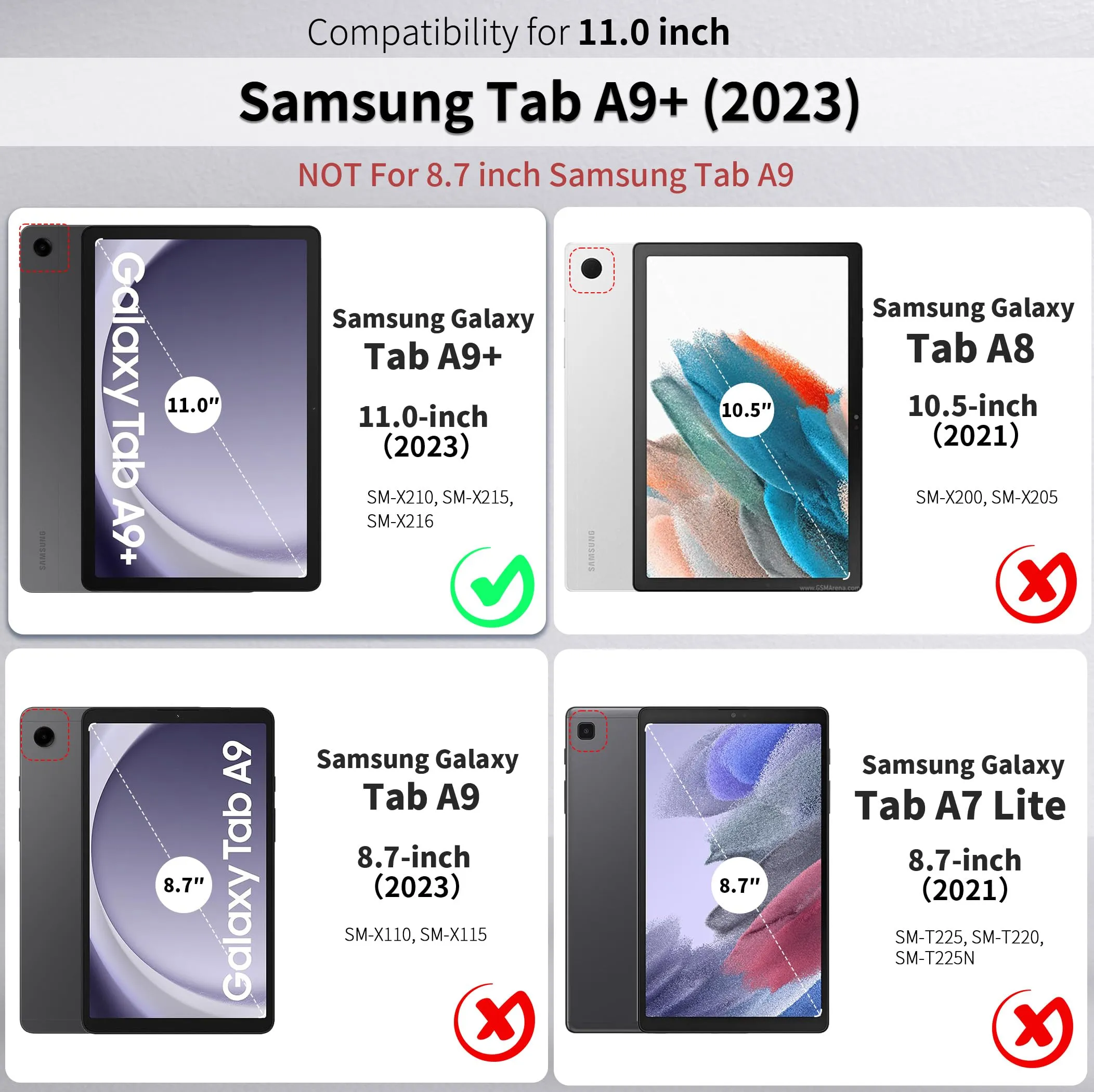 EasyAcc Custodia per Samsung Galaxy Tab A9+ 11 Pollici (2025) SM-X236B/SM-X230 - immagine 2