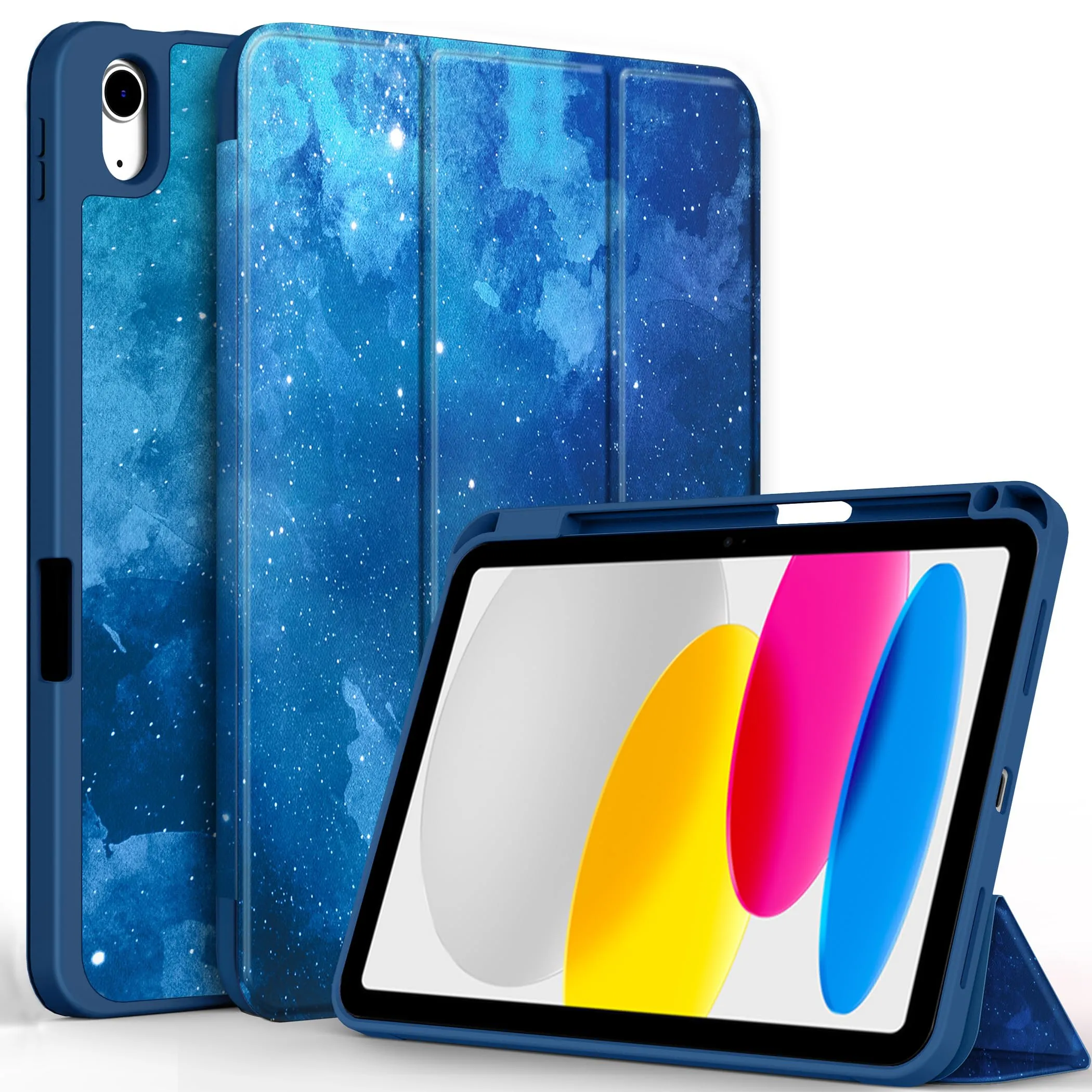 CACOE Cover per iPad 11ª Generazione (A16) / iPad 10ª Generazione 10.9 pollici - Stella Blu - immagine 1