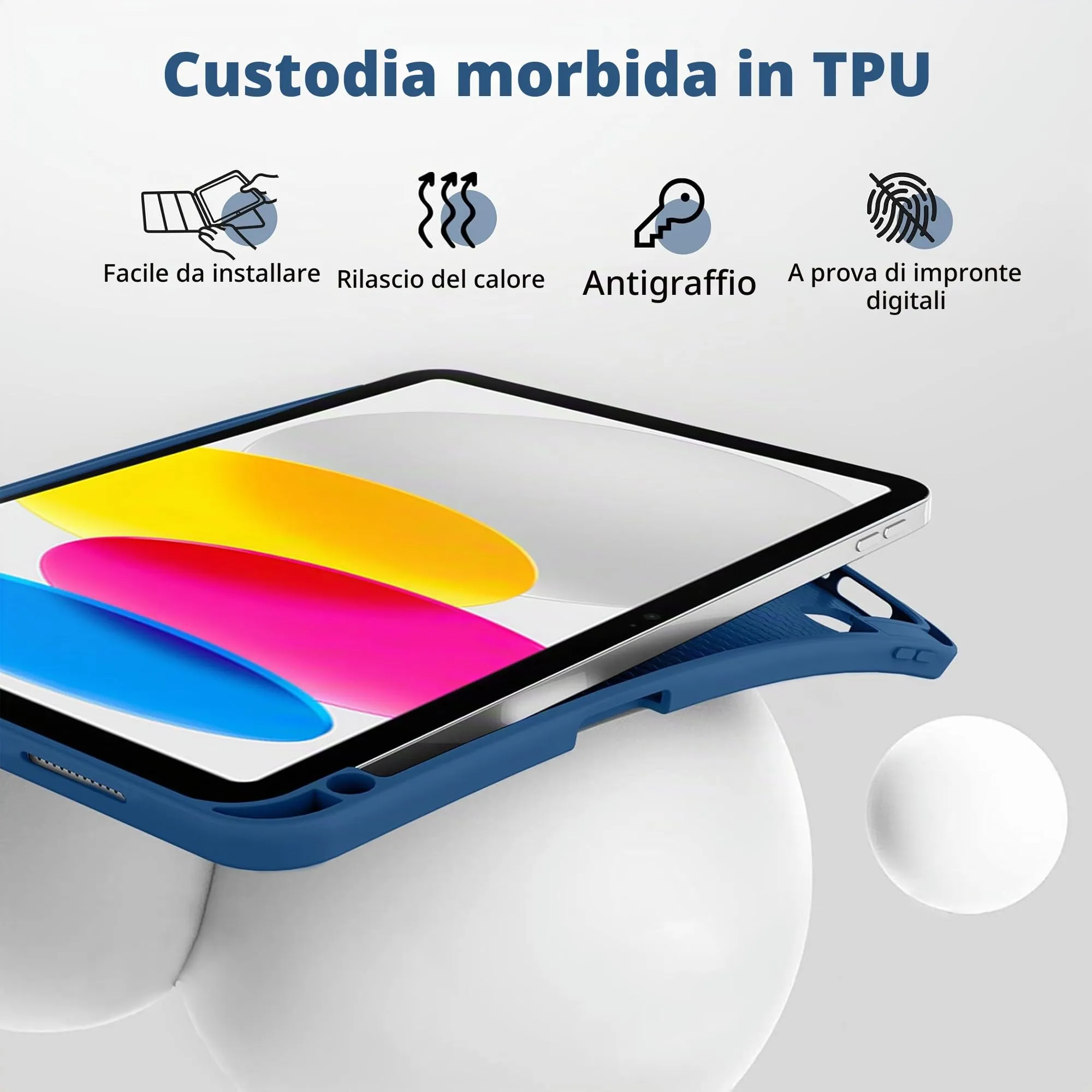 CACOE Cover per iPad 11ª Generazione (A16) / iPad 10ª Generazione 10.9 pollici - Stella Blu - immagine 4