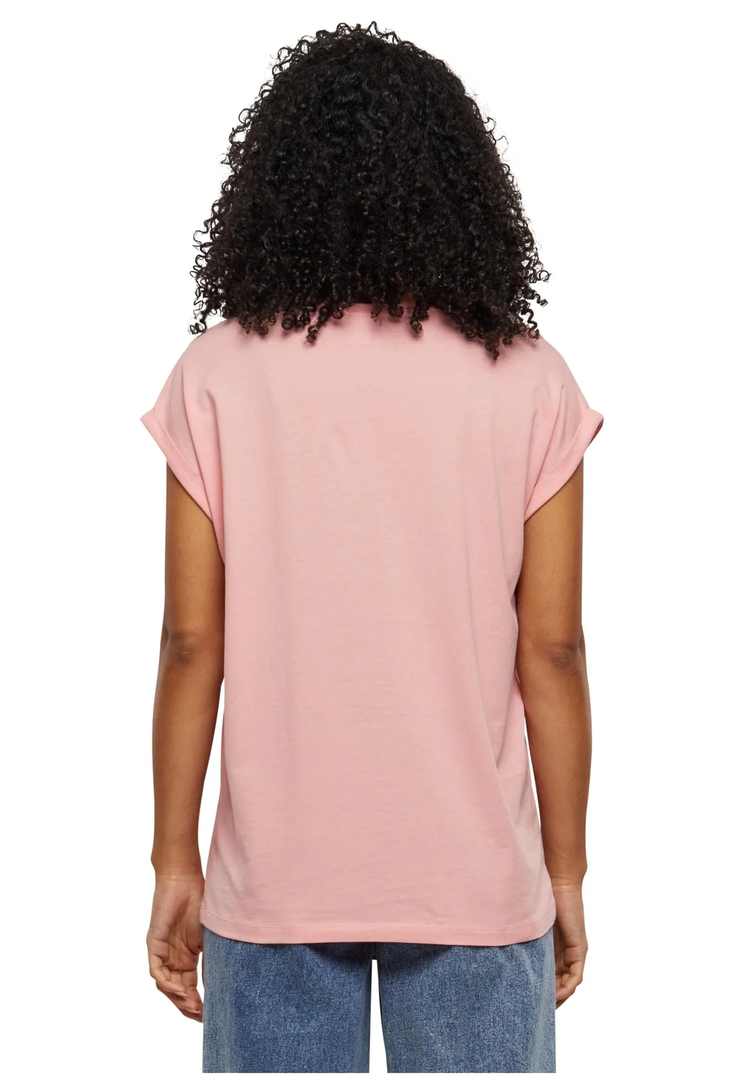 Urban Classics Ladies Extended Shoulder Tee, Rosa Limonata, S - immagine 3