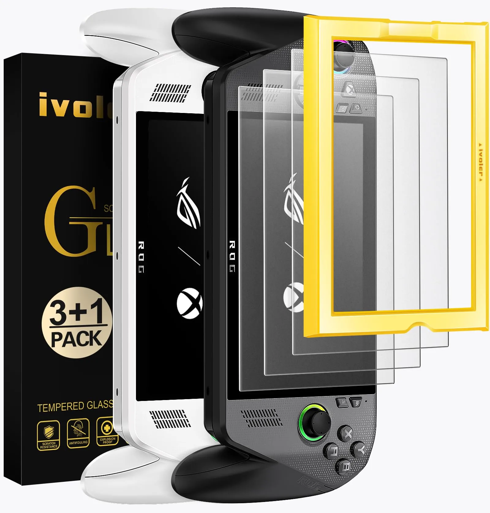 iVoler Pellicola Vetro Temperato Opaca Anti Riflesso per ROG Ally / ROG Ally X Handheld 2025, 3 Pezzi - immagine 1