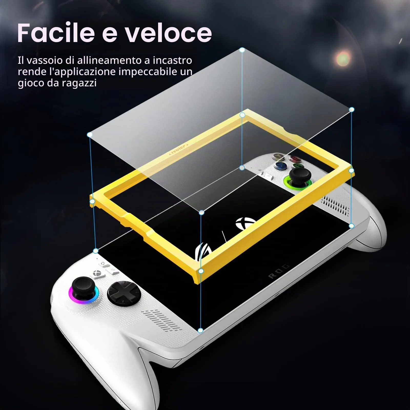 iVoler Pellicola Vetro Temperato Opaca Anti Riflesso per ROG Ally / ROG Ally X Handheld 2025, 3 Pezzi - immagine 2