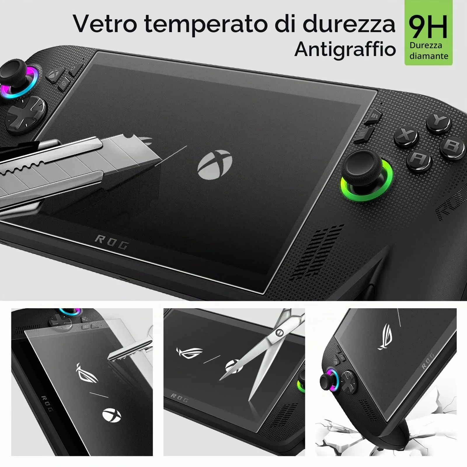 iVoler Pellicola Vetro Temperato Opaca Anti Riflesso per ROG Ally / ROG Ally X Handheld 2025, 3 Pezzi - immagine 5