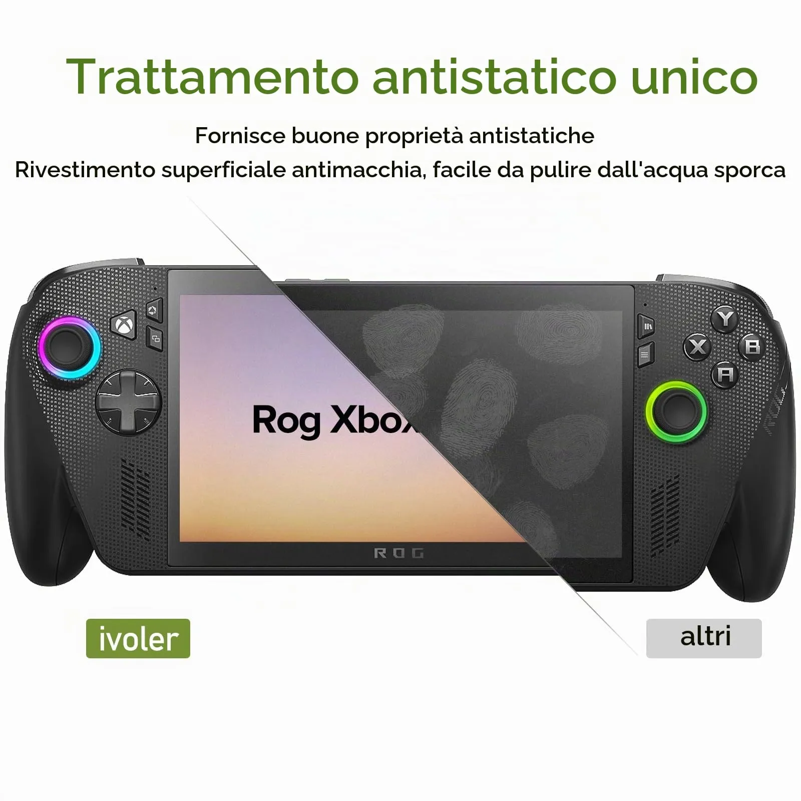 iVoler Pellicola Vetro Temperato Opaca Anti Riflesso per ROG Ally / ROG Ally X Handheld 2025, 3 Pezzi - immagine 9