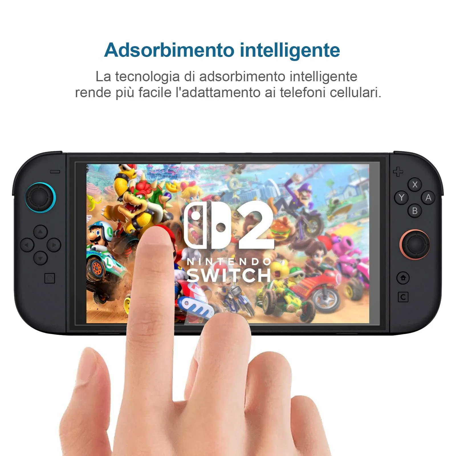 NEW'C Pellicola in Vetro Temperato per Nintendo Switch 2 - immagine 4