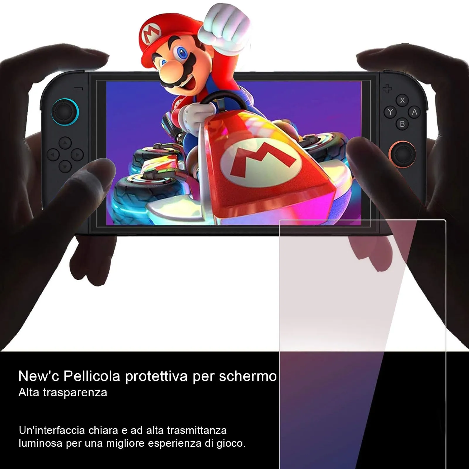 NEW'C Pellicola in Vetro Temperato per Nintendo Switch 2 - immagine 7