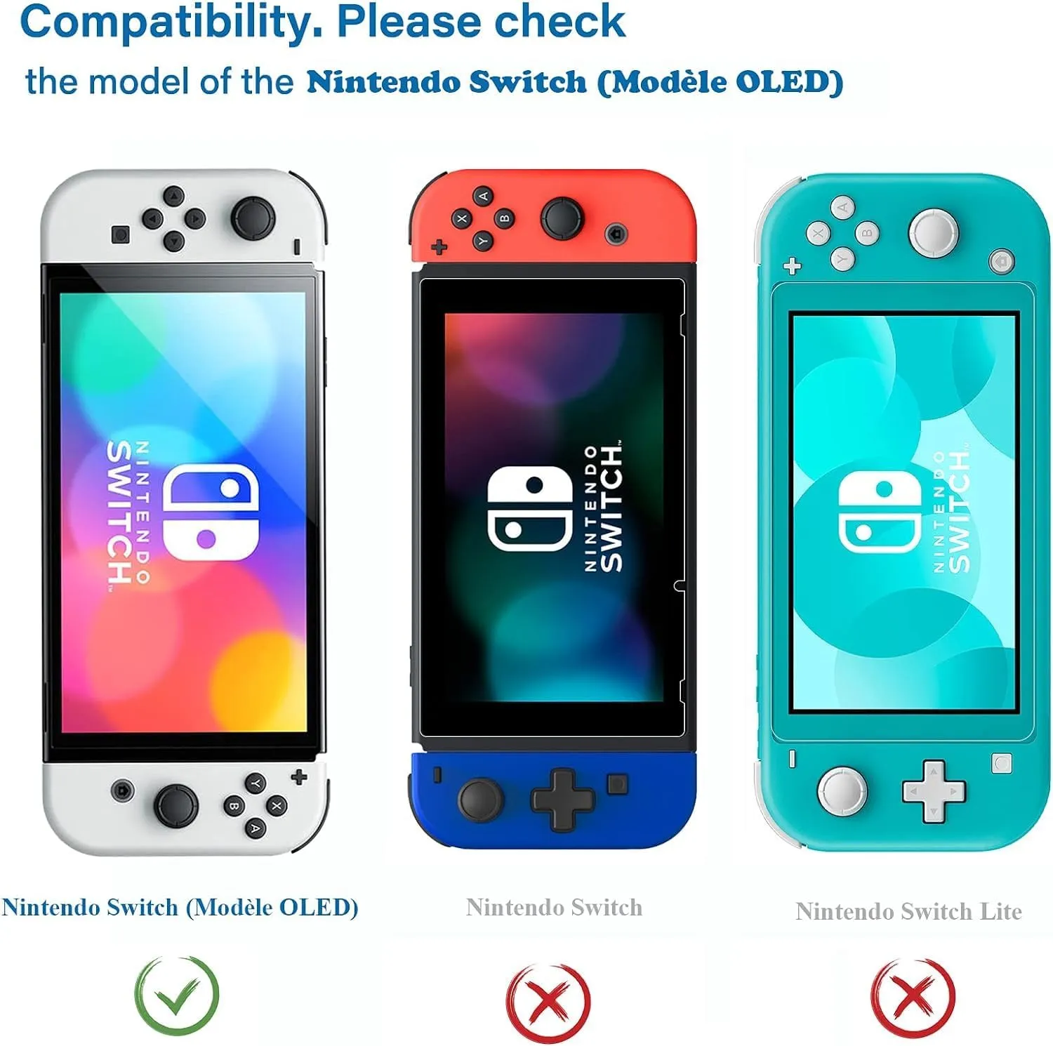 NEW'C Pellicola in Vetro Temperato per Nintendo Switch OLED Model - immagine 2