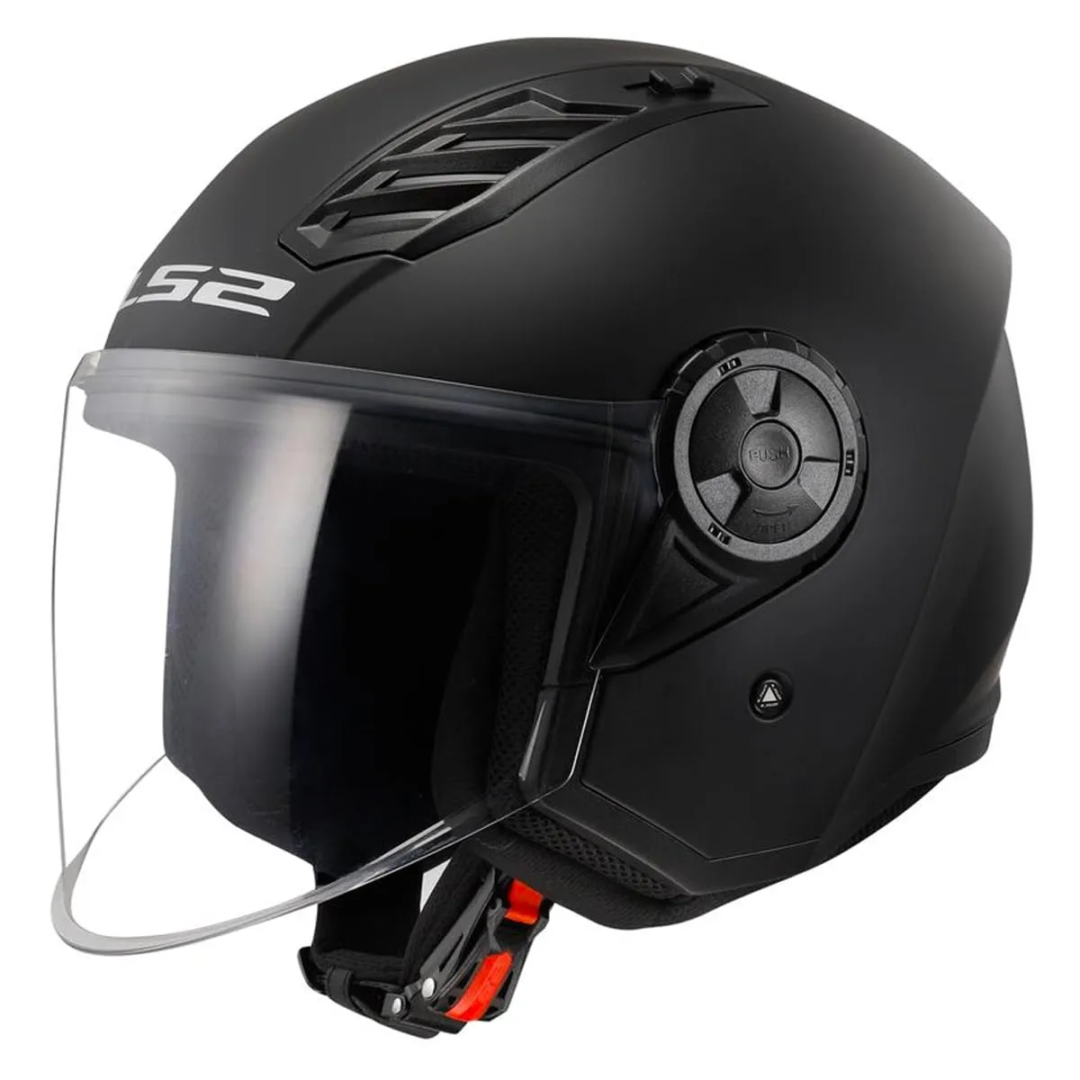 LS2 Airflow II Solid Jet Motorcycle Helmet - Matt Black, XL - immagine 1