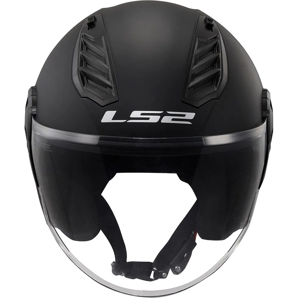 LS2 Airflow II Solid Jet Motorcycle Helmet - Matt Black, XL - immagine 2