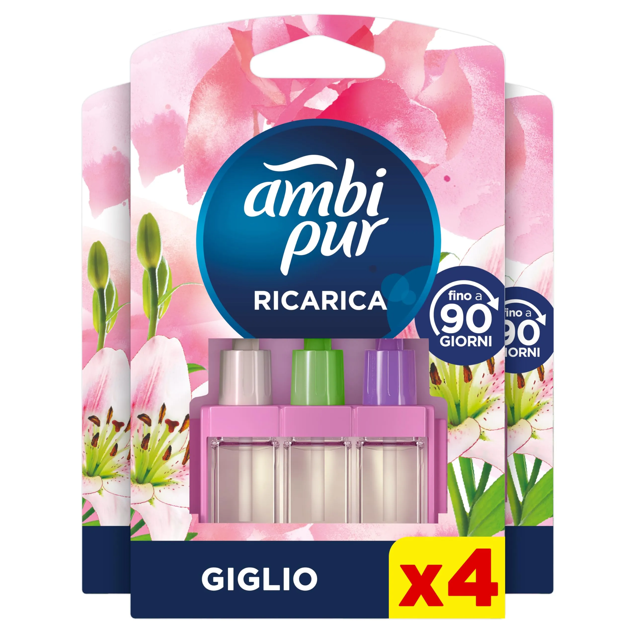 Ambi Pur 3Volution Profumatore Elettrico, 4 Ricariche, Giglio - immagine 1