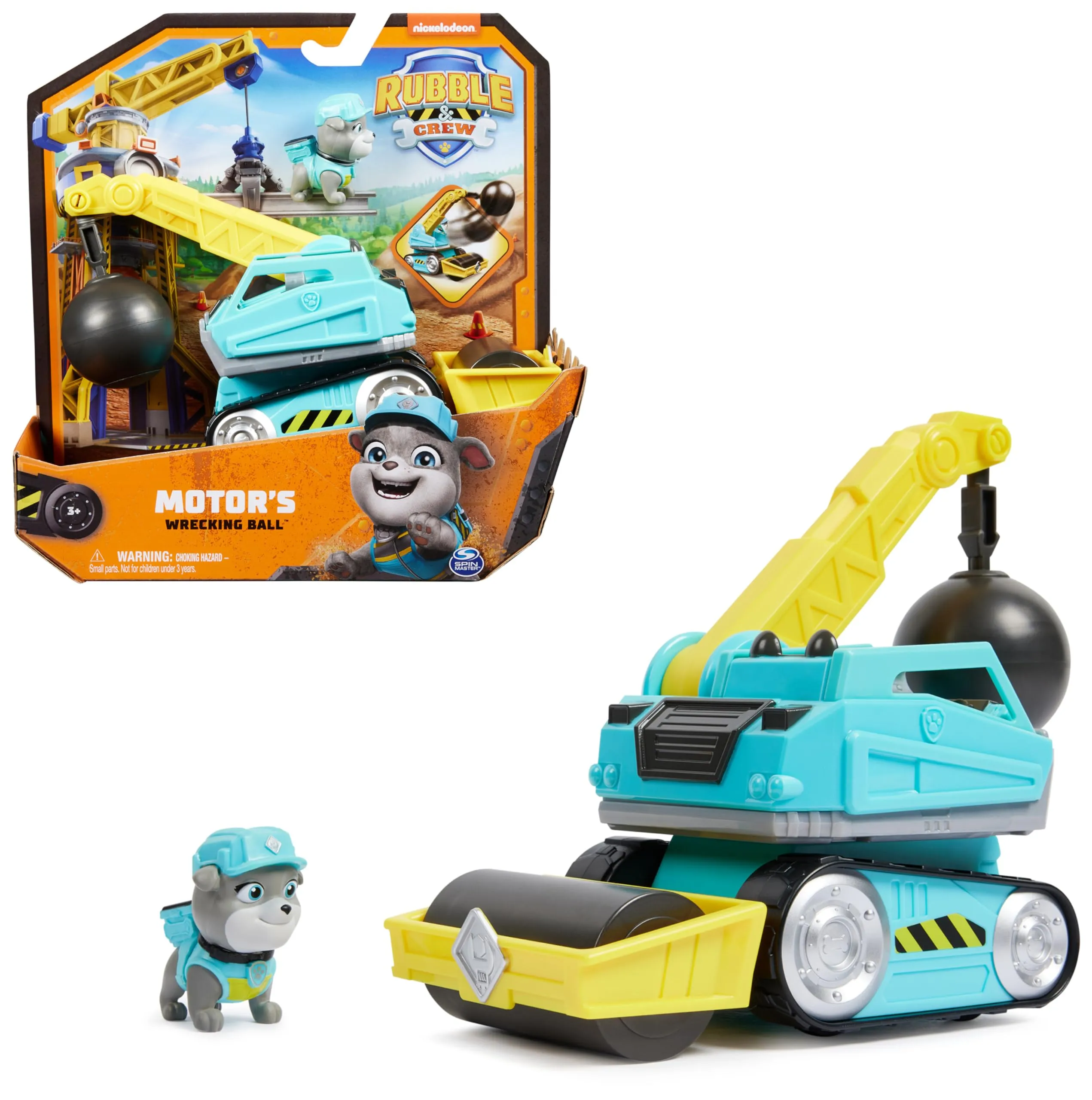 Rubble & Crew Veicolo da lavoro di Motor Palla demolitrice con personaggio - immagine 5