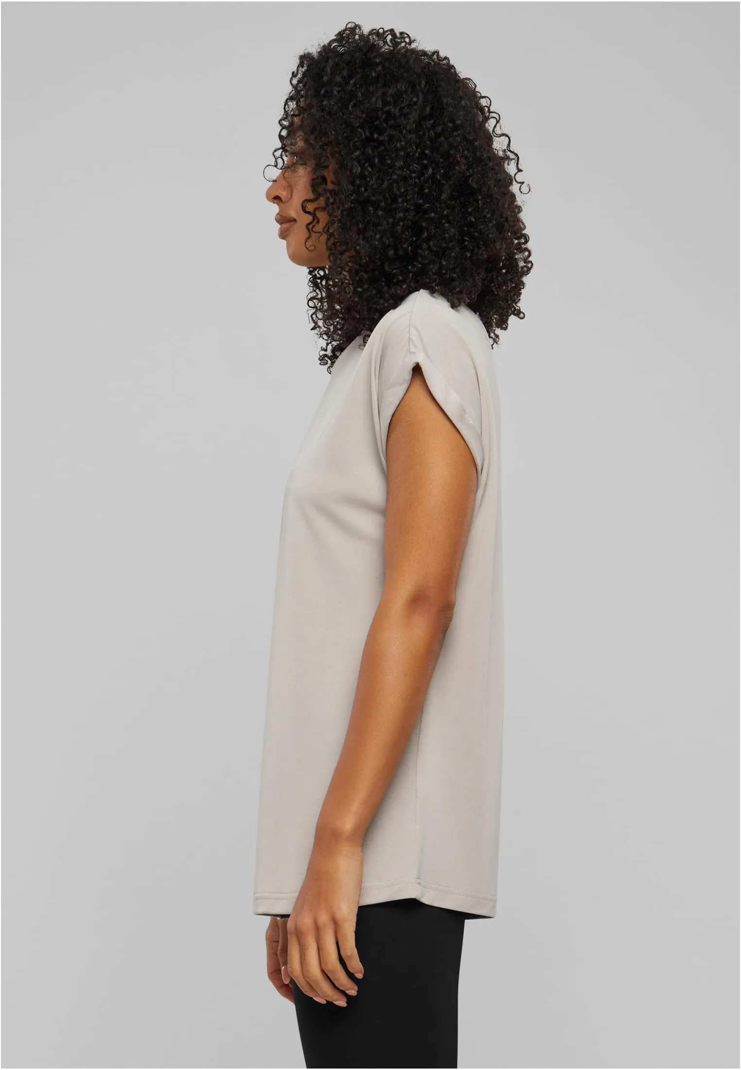 Urban Classics Ladies Modal Extended Shoulder Tee - Cloud, S - immagine 9