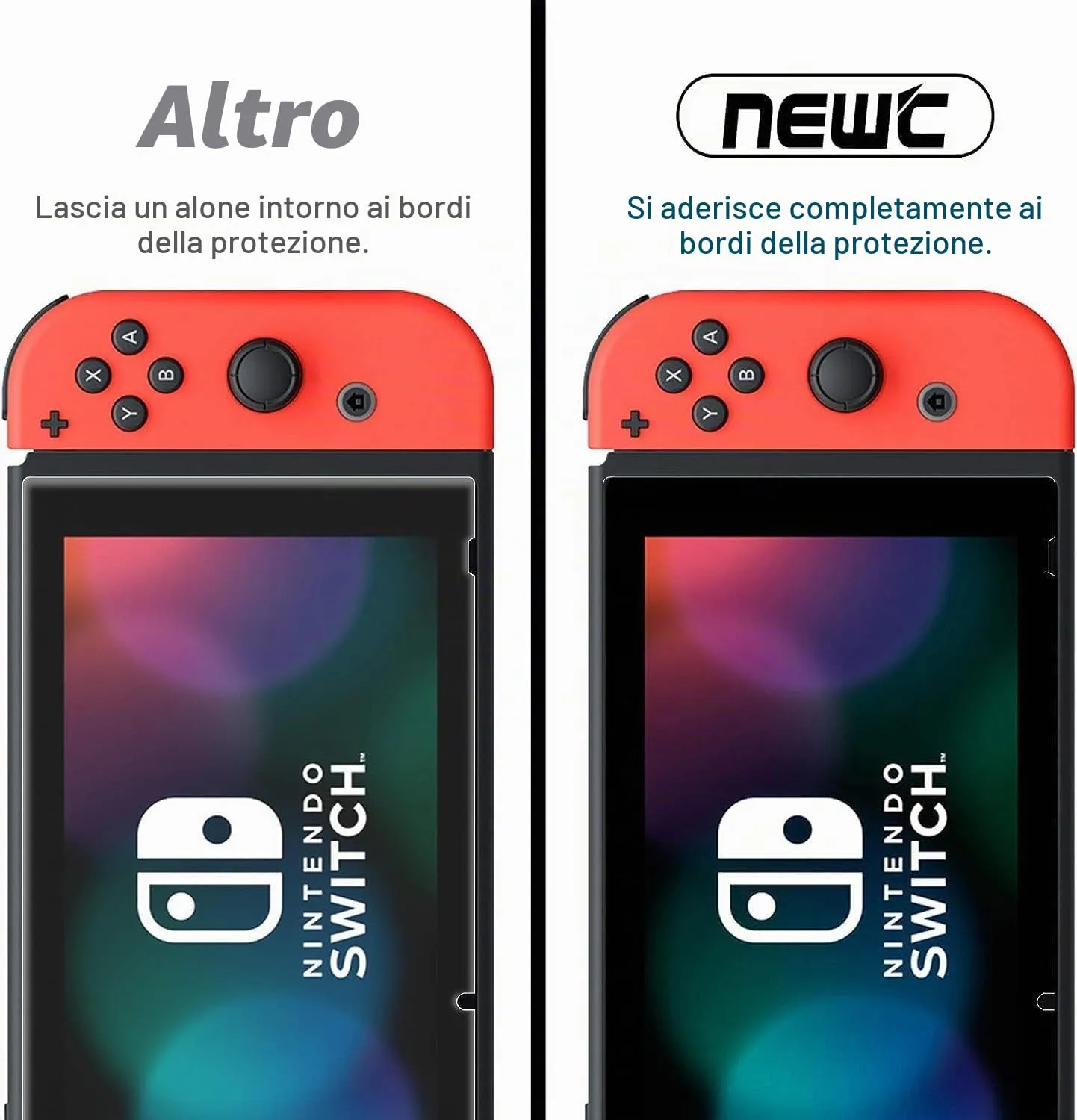 NEW'C Pellicola in Vetro Temperato per Nintendo Switch - immagine 3
