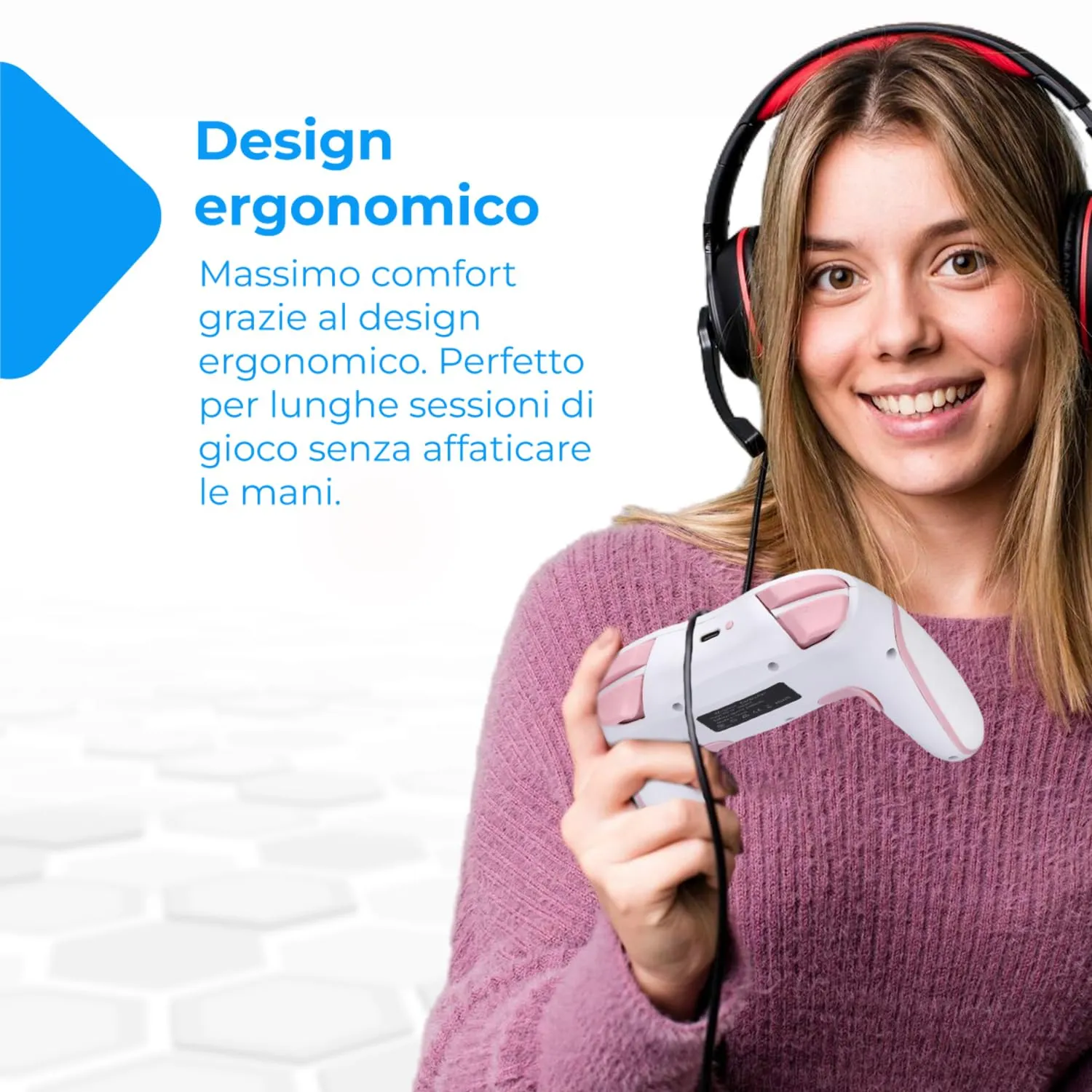 NK Telecomando Switch Wireless per Switch, OLED, Lite e Pro - Bianco e Rosa - immagine 5