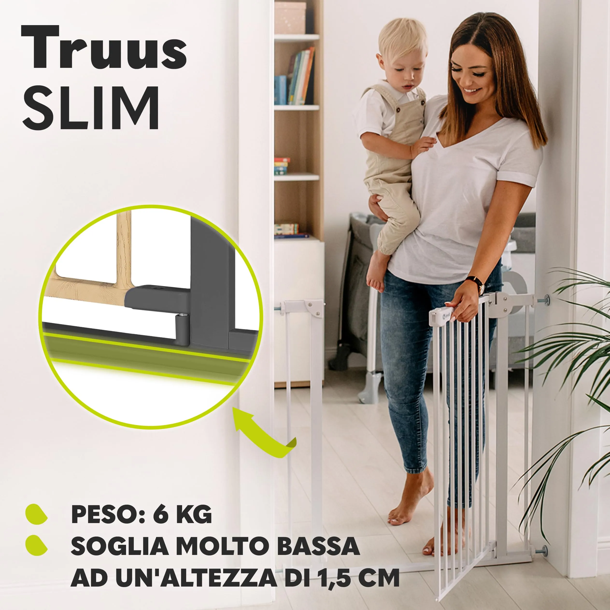 Lionelo Truus Slim Cancelletto di Sicurezza Larghezza Regolabile 75-105 cm - immagine 4