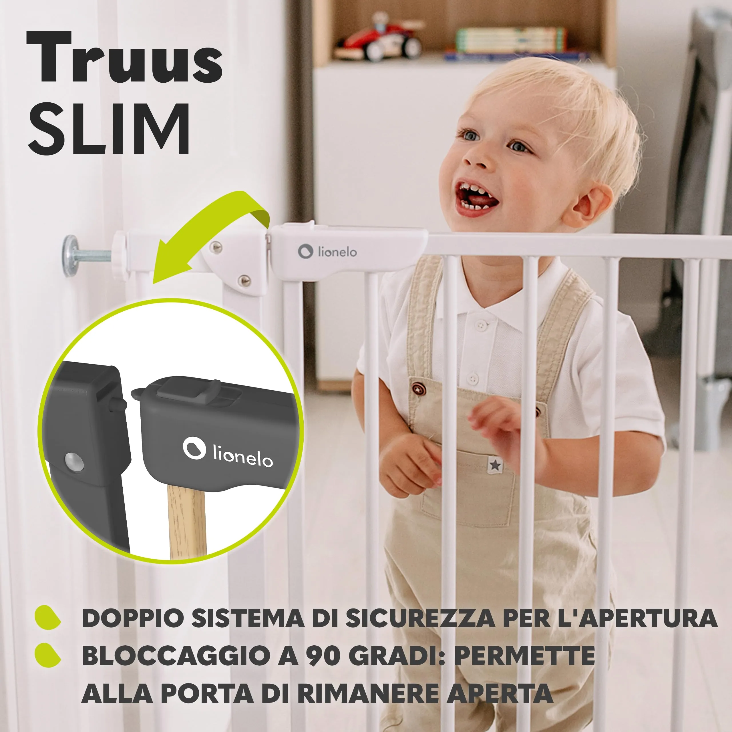 Lionelo Truus Slim Cancelletto di Sicurezza Larghezza Regolabile 75-105 cm - immagine 6