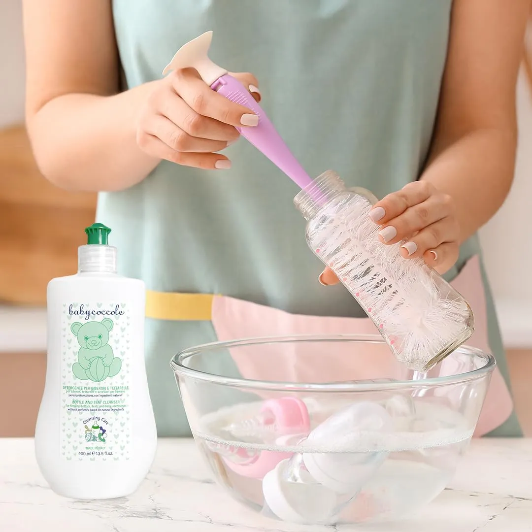 Babycoccole Detergente per Biberon, Ciucci e Tettarella con Enzimi Naturali, Senza Profumo, 6x400ml - immagine 3