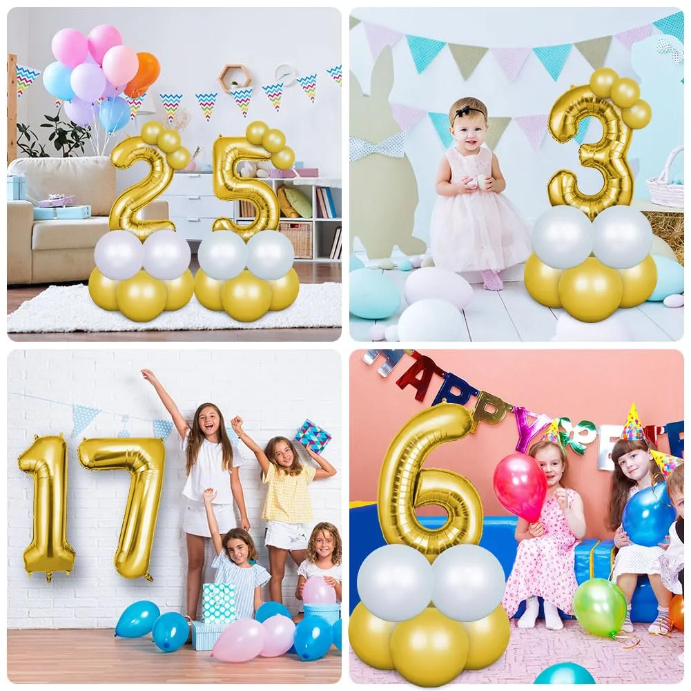 OFFCUP Palloncini Numero 50 Oro, 101 cm - immagine 7