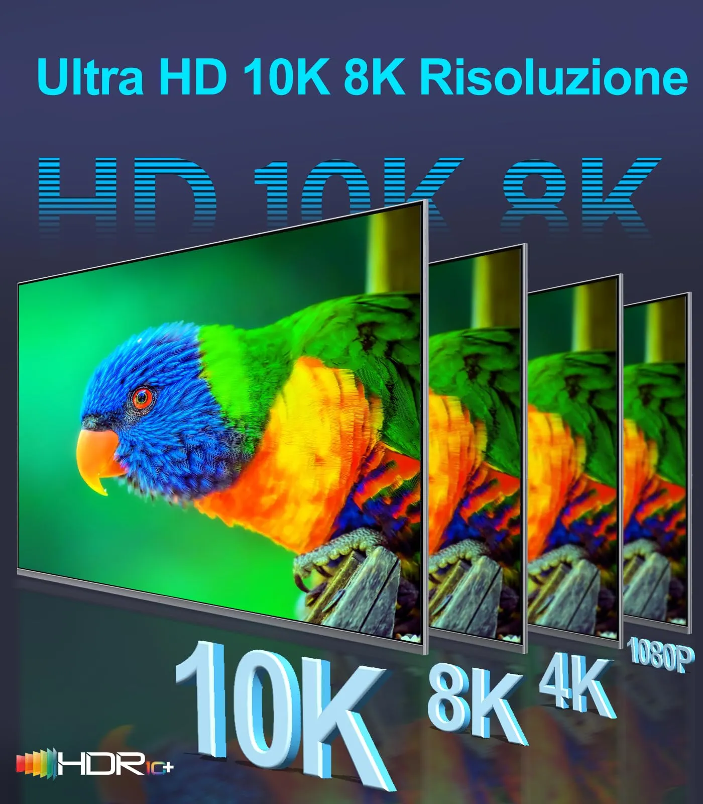 Sniokco HDMI 2.1 Cable 8K 4K 48Gbps 6.1 Metri Certificato Alta Velocità - immagine 6