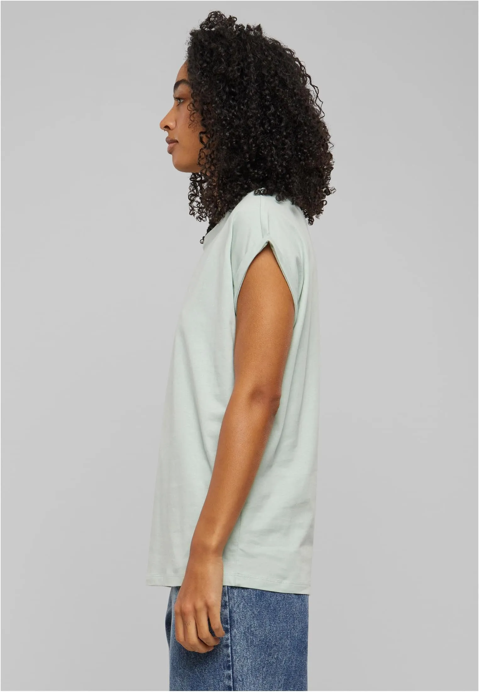 Urban Classics Ladies Extended Shoulder Tee - Frostmint - Regular Fit - TB771 - immagine 9