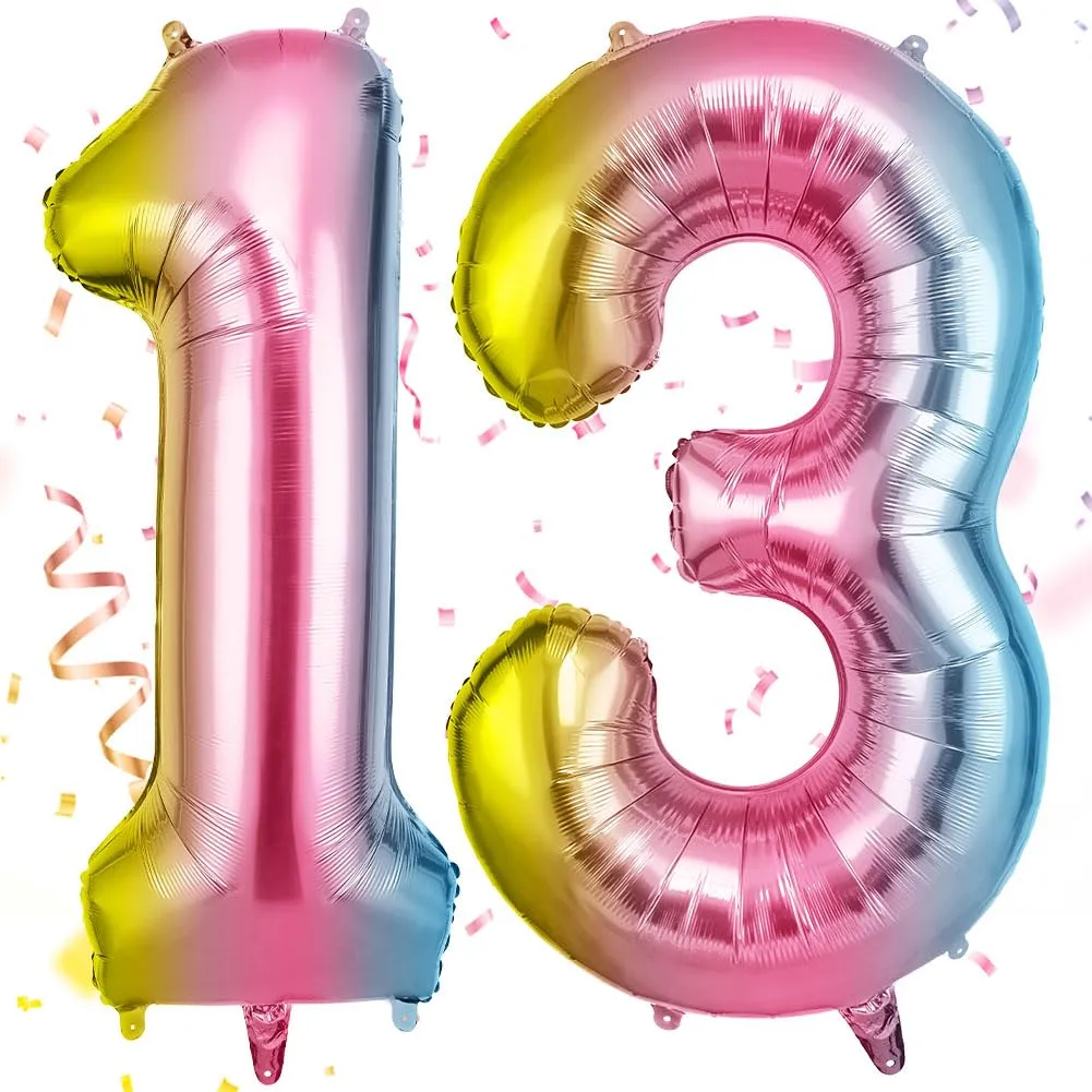 OFFCUP Palloncini Compleanno Sfumatura 101 cm, Numero 13/31 - immagine 1
