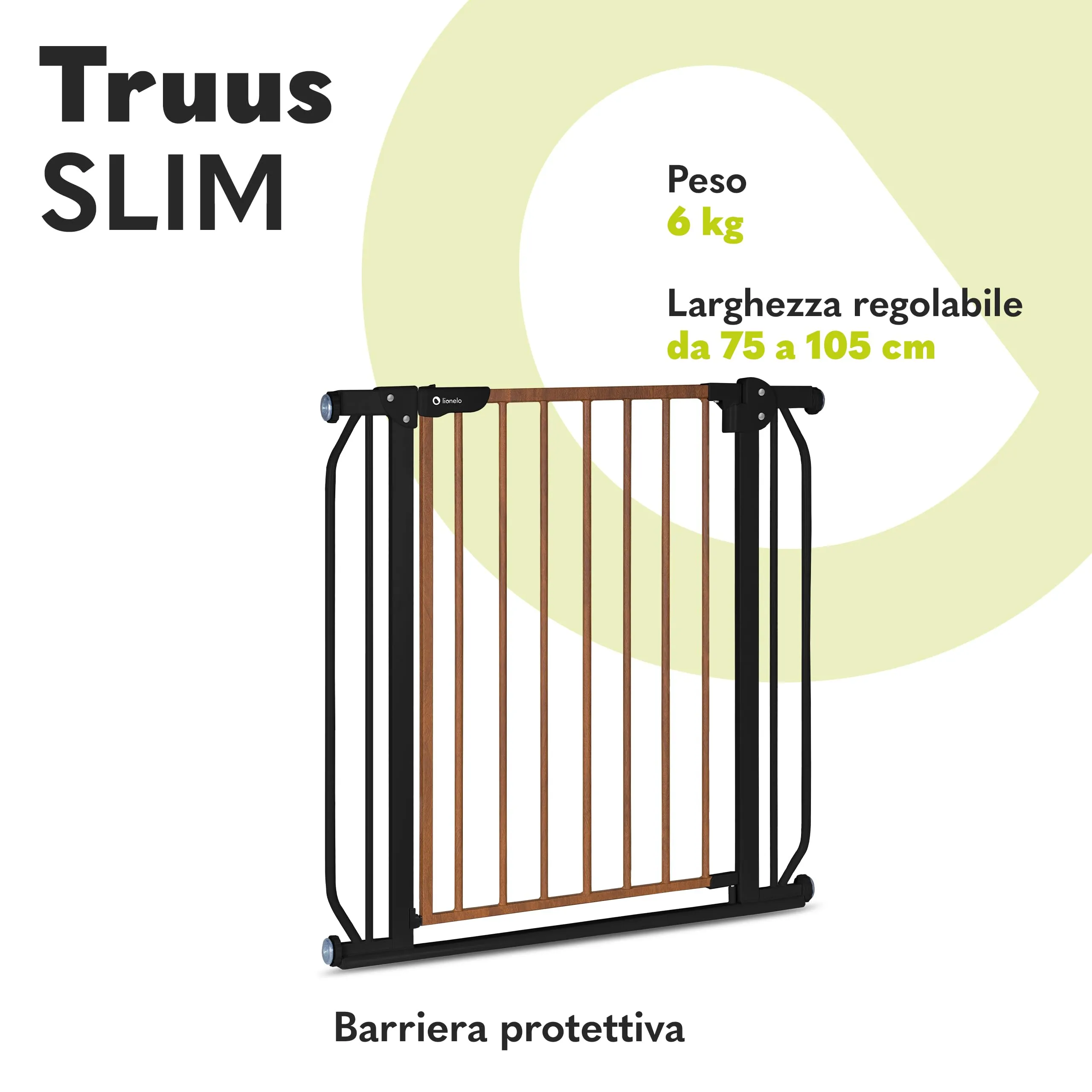 Lionelo Truus Slim Cancelletto di Sicurezza Larghezza Regolabile 75-105 cm - immagine 2