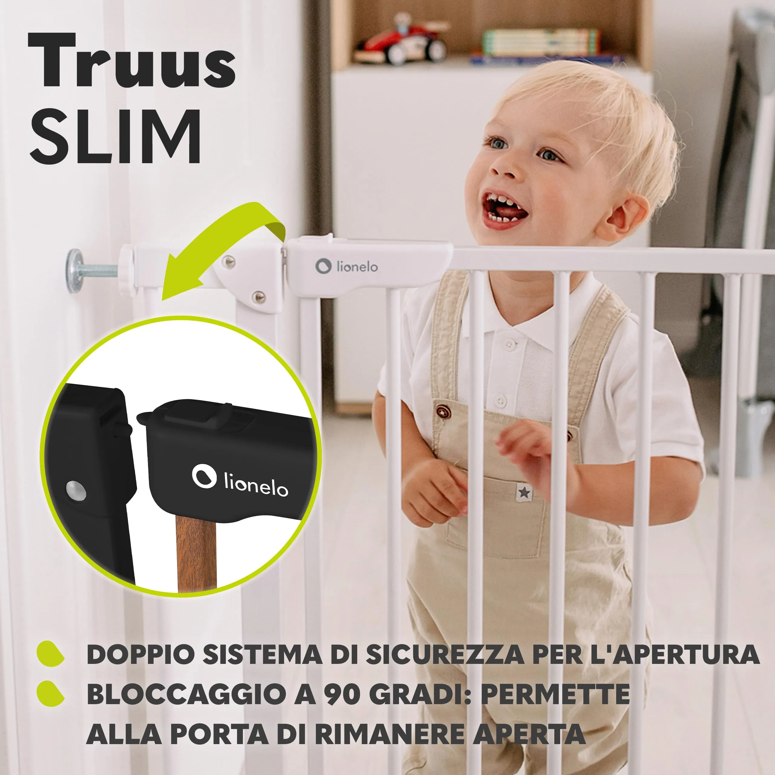 Lionelo Truus Slim Cancelletto di Sicurezza Larghezza Regolabile 75-105 cm - immagine 6