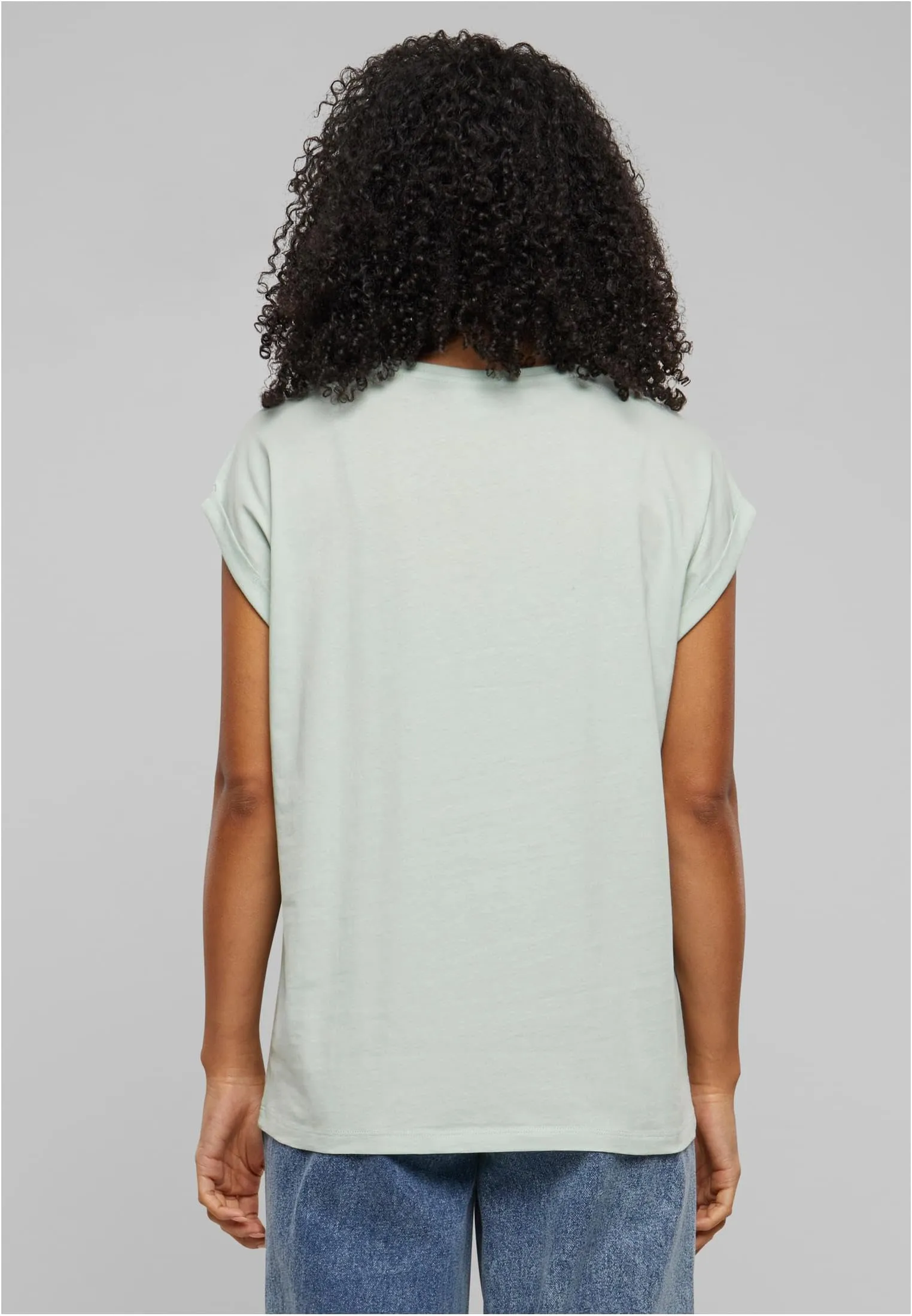 Urban Classics Maglietta Donna Extended Shoulder Tee in Cotone, Menta Gelata, 4XL - immagine 8