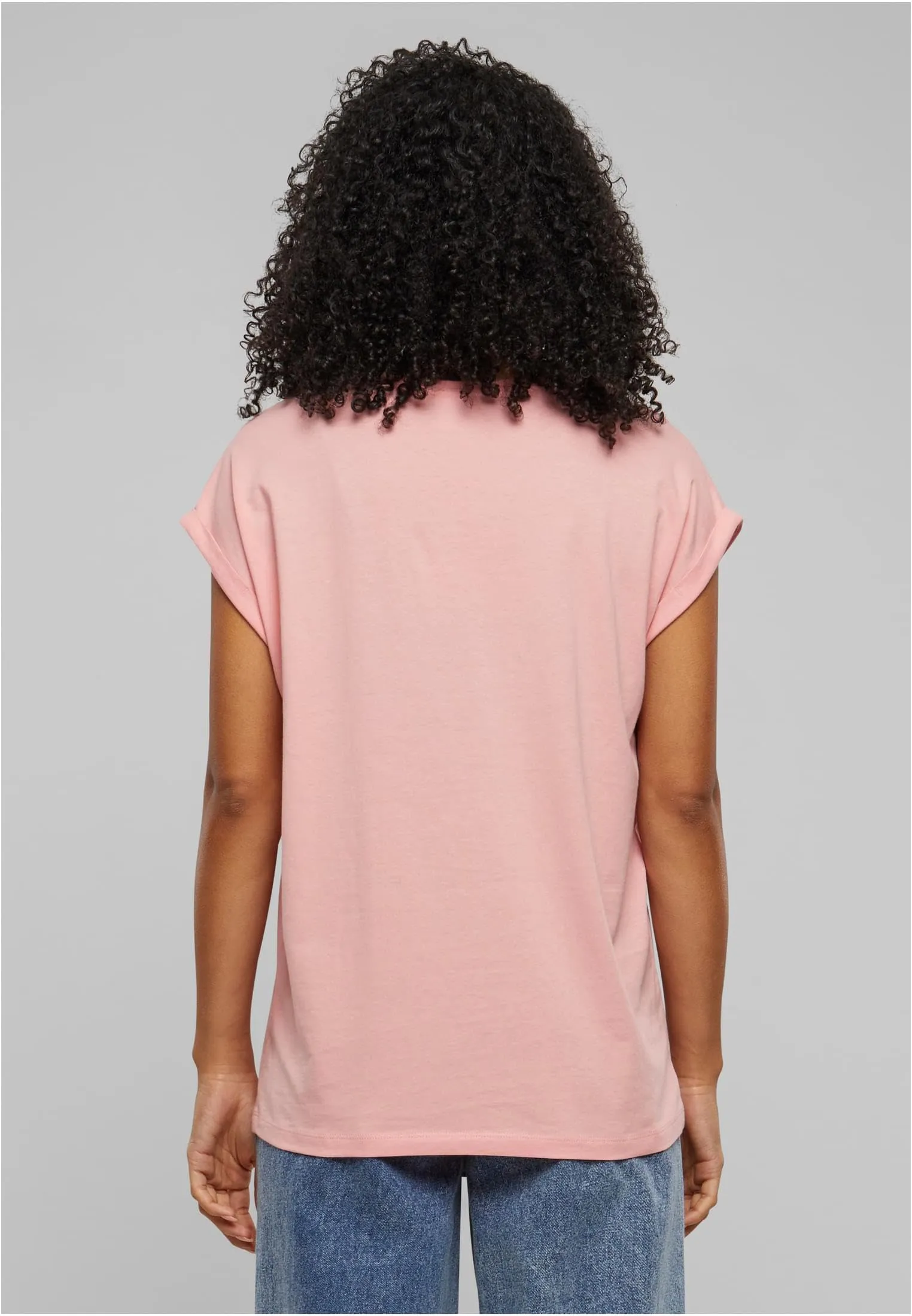 Urban Classics Maglietta da Donna con Spalle Sovrapposte in Cotone, Rosa Limonata, XS - immagine 6
