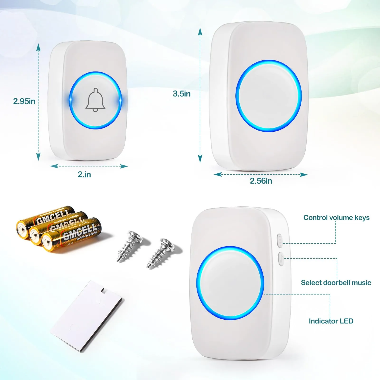 Blendura Campanello Senza Fili da Esterno Impermeabile IP44 - immagine 6
