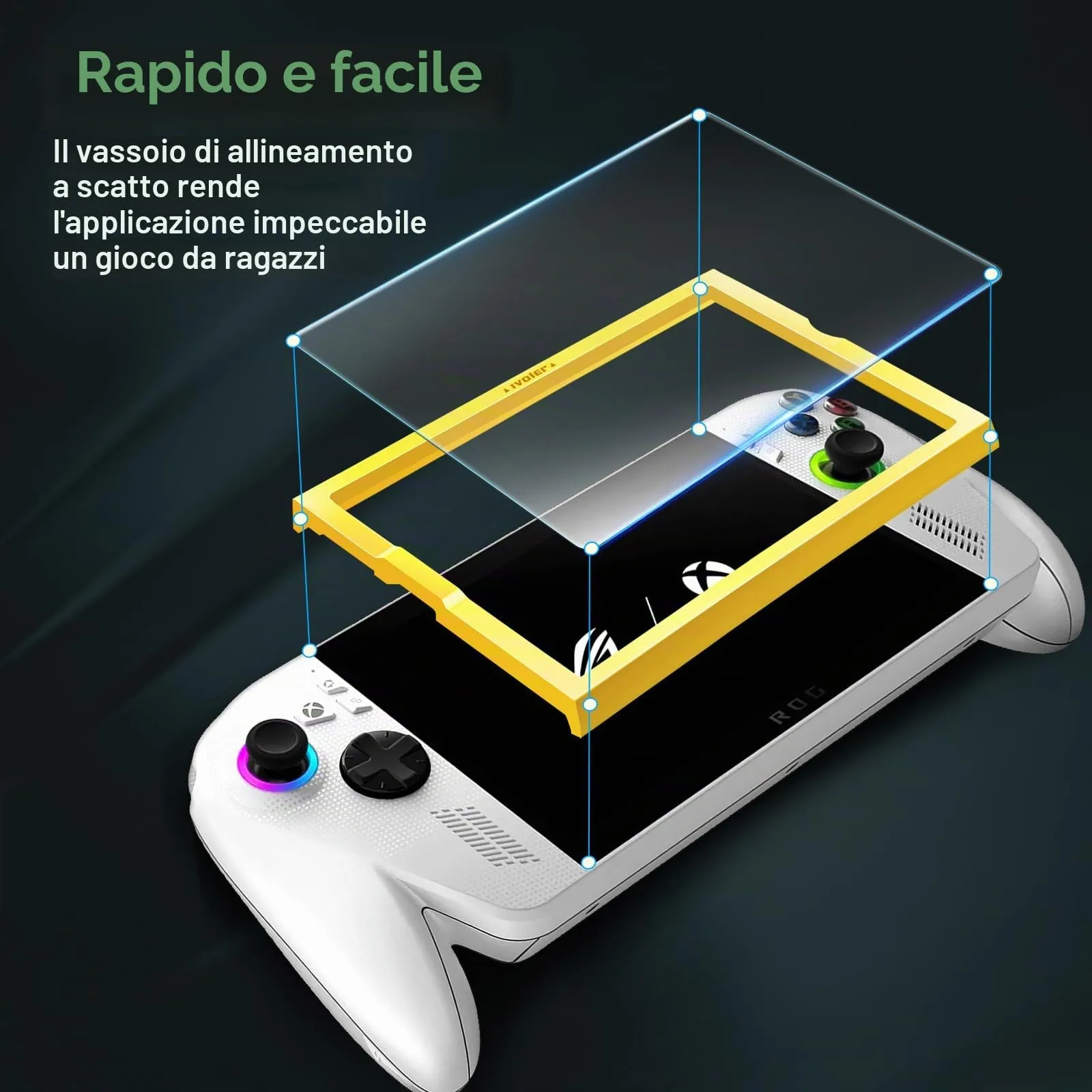 iVoler Pellicola Vetro Temperato per ROG Ally / ROG Ally X Handheld 2025, 3 Pezzi - immagine 4