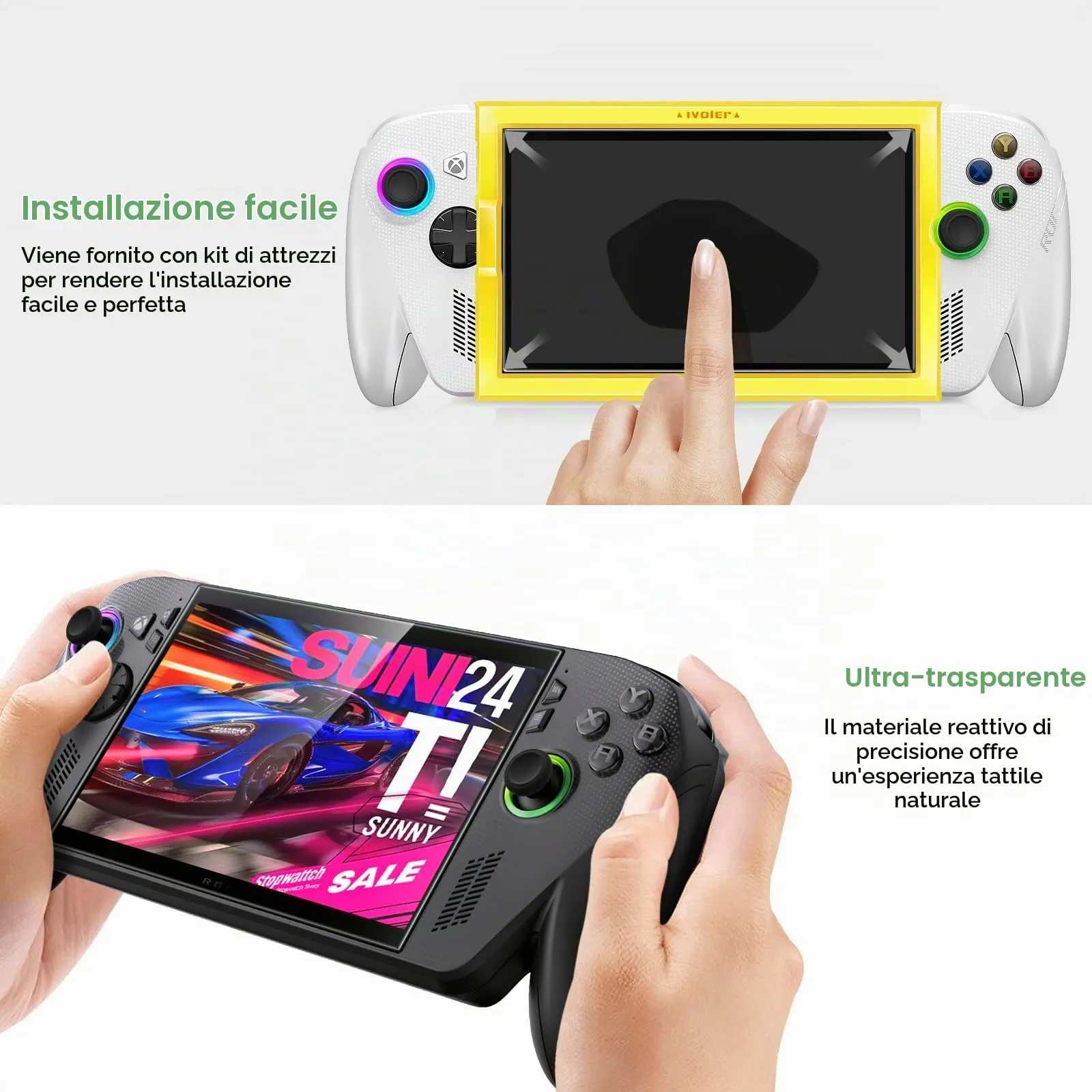 iVoler Pellicola Vetro Temperato per ROG Ally / ROG Ally X Handheld 2025, 3 Pezzi - immagine 6