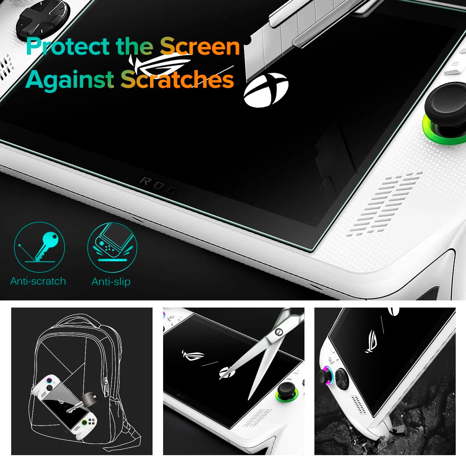 iVoler Pellicola Vetro Temperato per ROG Ally / ROG Ally X Handheld 2025, 3 Pezzi - immagine 7