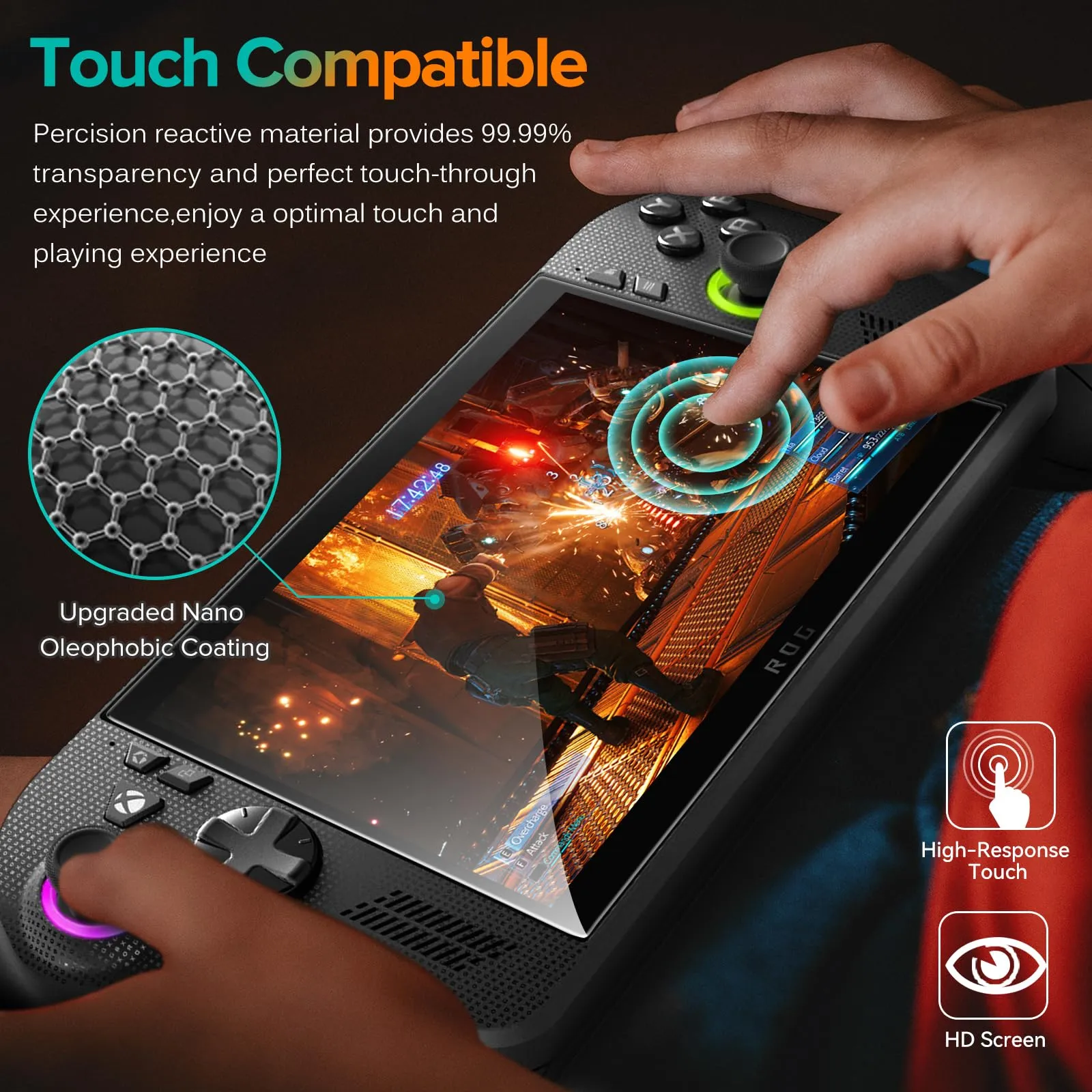 iVoler Pellicola Vetro Temperato per ROG Ally / ROG Ally X Handheld 2025, 3 Pezzi - immagine 8