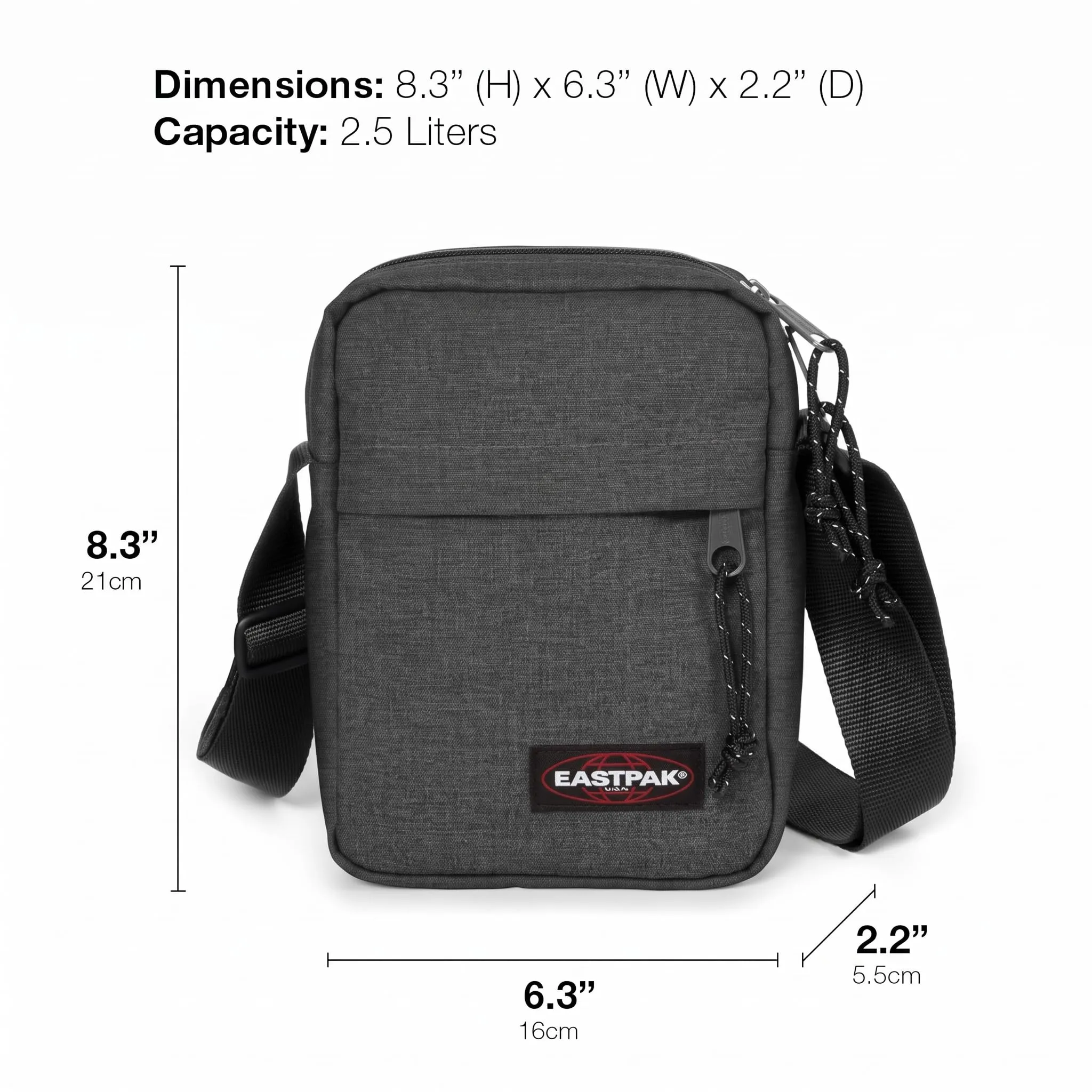 Eastpak The One Borsa a Tracolla, 2.5 L - Black Denim - immagine 3