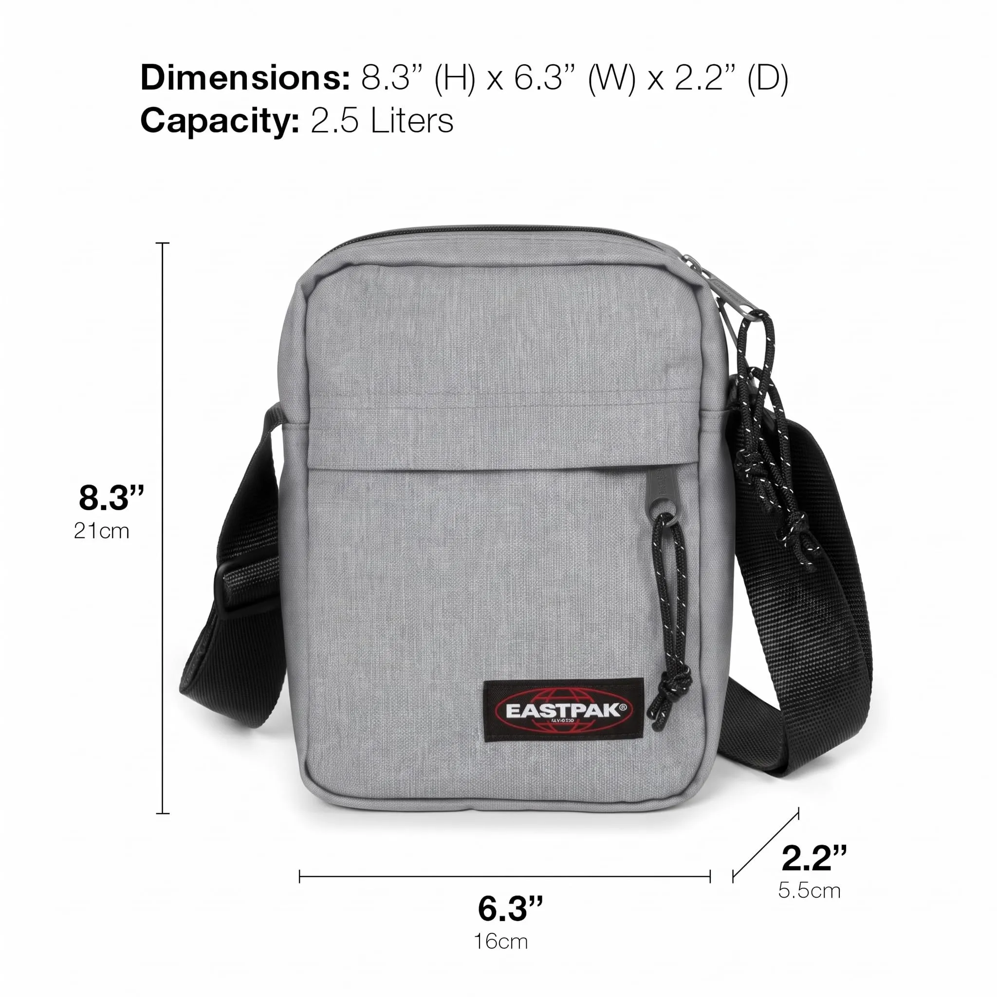 Eastpak The One Borsa a Tracolla, 2.5 L - Sunday Grey - immagine 3
