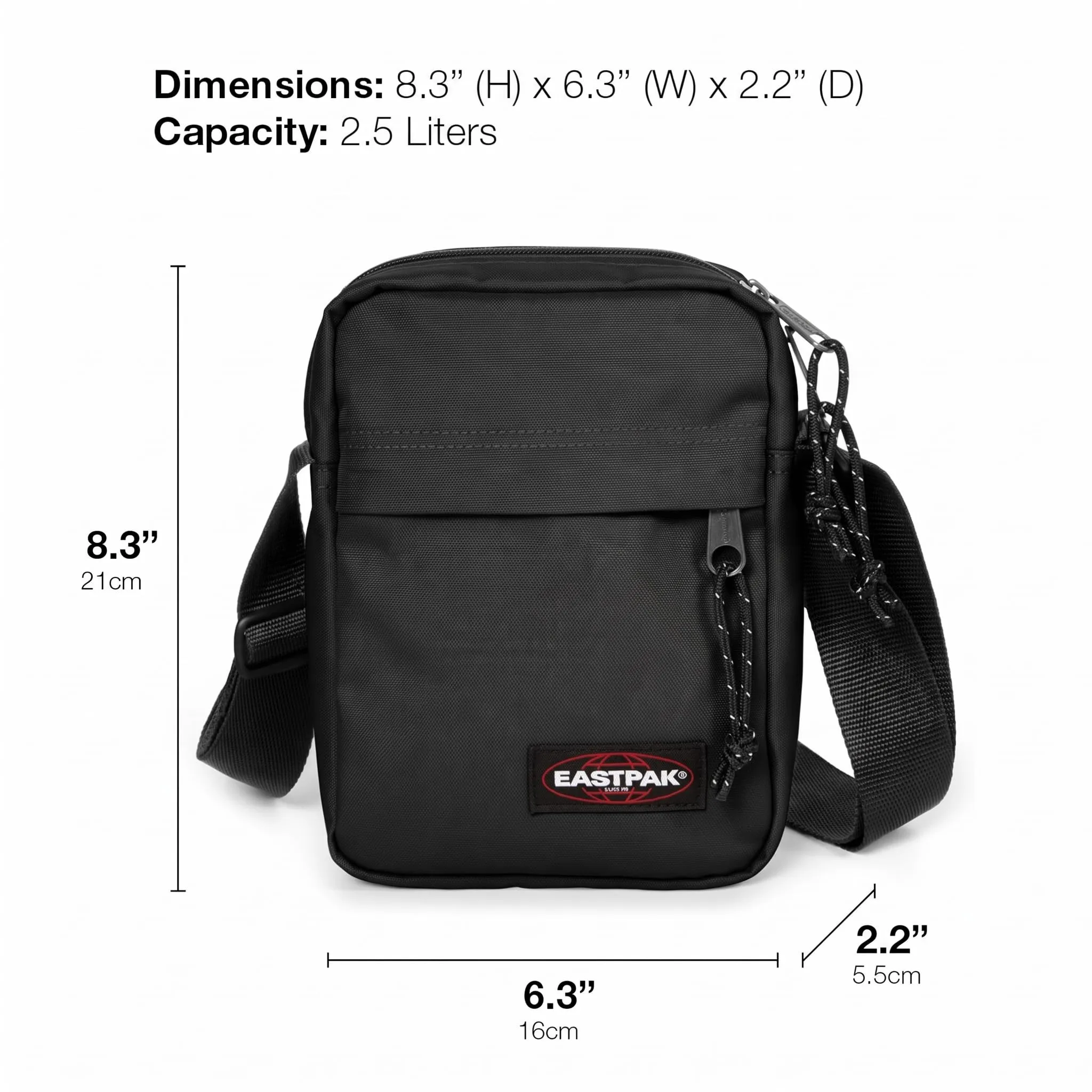Eastpak The One Borsa a Tracolla, 2.5 L - Nero - immagine 3