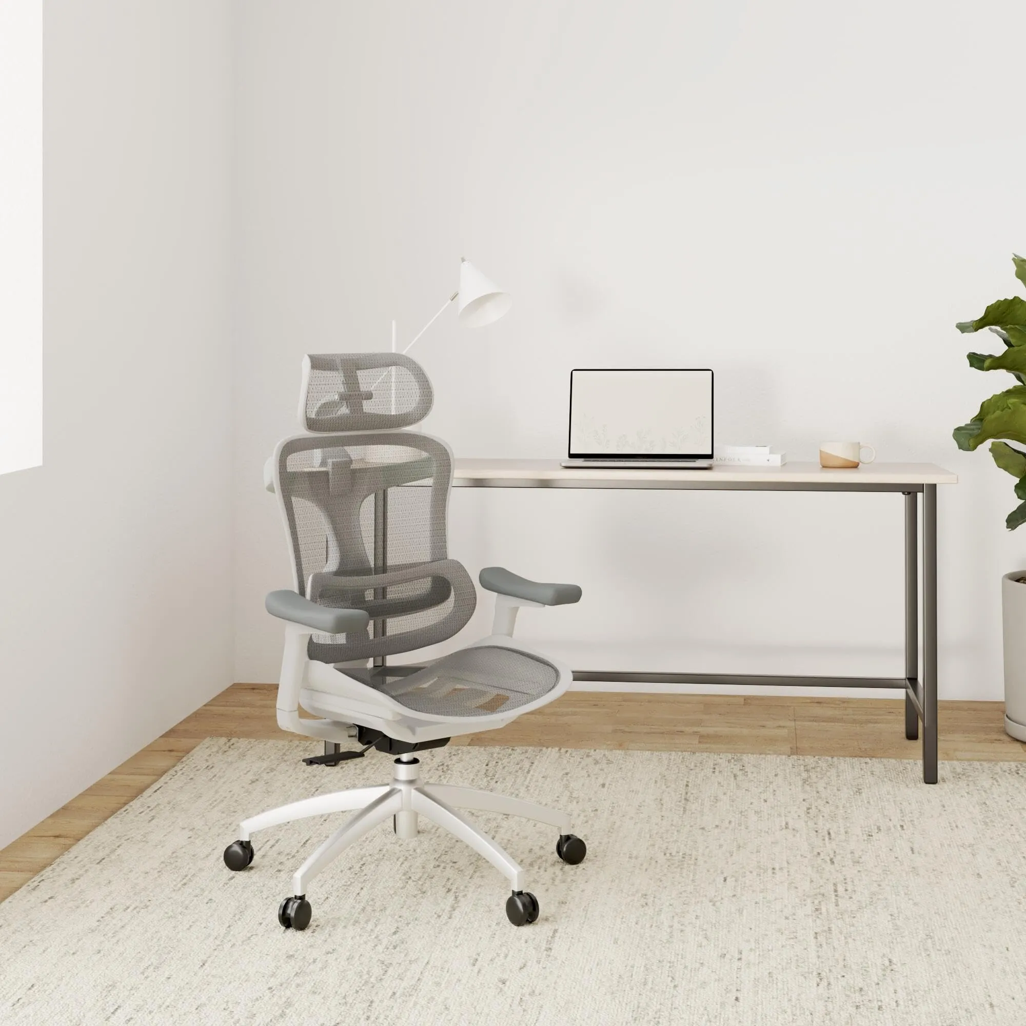SIHOO Doro C300 Sedia Ufficio Ergonomica con Supporto Lombare Dinamico, Bianco - immagine 2
