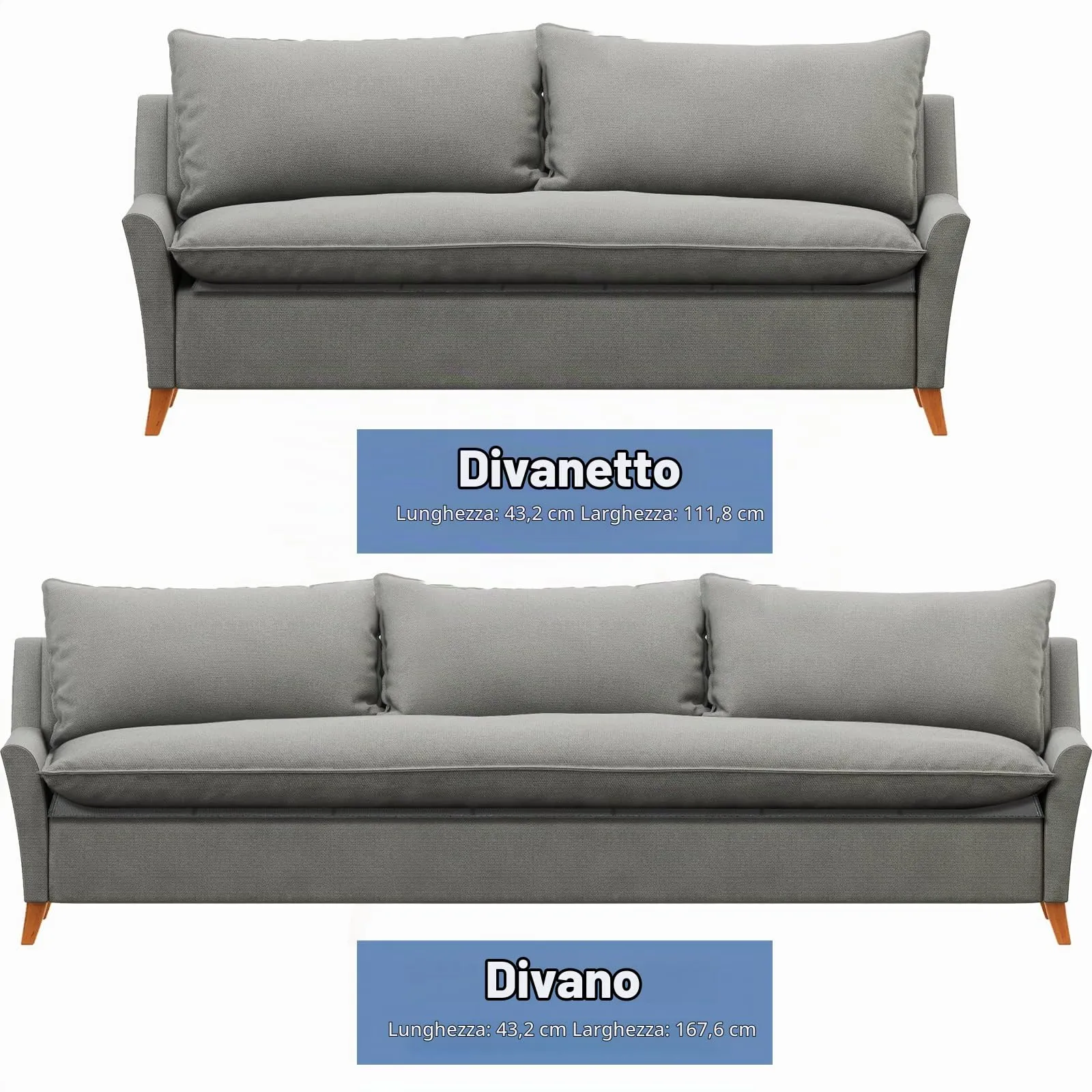 VERONLY Supporto per cuscini divano, 167,6 x 43,2 cm, tessuto Oxford, grigio - immagine 7