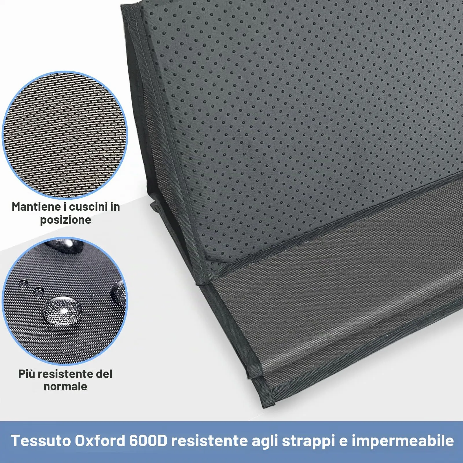 VERONLY Supporto per cuscini divano, 167,6 x 43,2 cm, tessuto Oxford, grigio - immagine 9