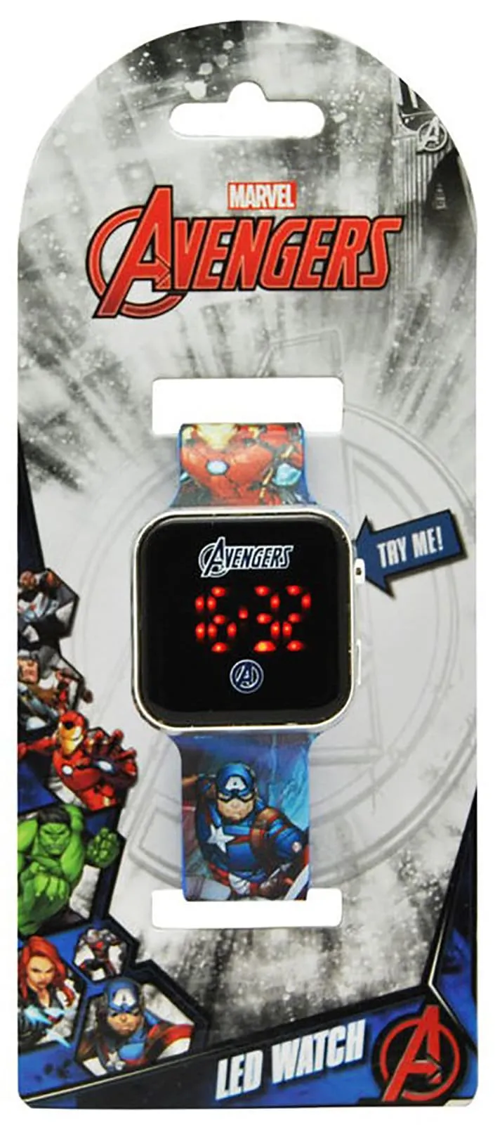 Clondo Avengers Orologio da Polso Digitale Led per Bambini, Captain America, Iron Man - immagine 2